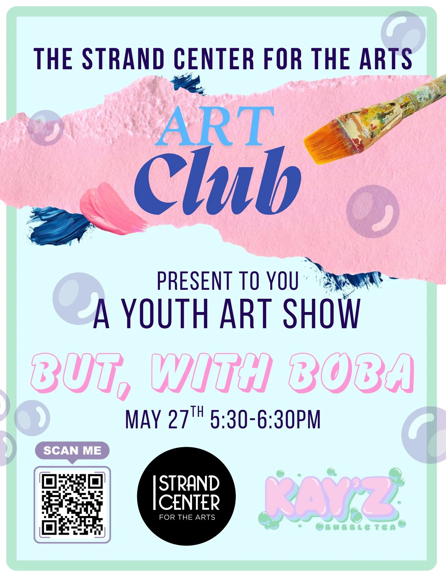 We are SO EXCITED for tonight!!! 🥰✨🧋

We are proud to share that our Art Club students will be having a pop-up exhibition at the wonderful @kayzboba TODAY from 5:30-6:30pm! 🎨🧋

Stop by and grab a beverage and check out some artwork created by the