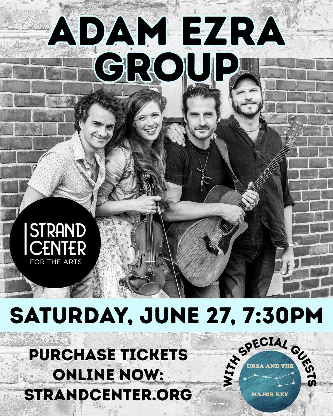 Join us on June 27th for a night of live music! 🎉🎶🎫 The Adam Ezra Group takes the stage at the historic Strand Center Theatre, with special guests Ursa and the Major Key!

Blending folk/Americana soul, rock &rsquo;n&rsquo; roll energy, and deeply 