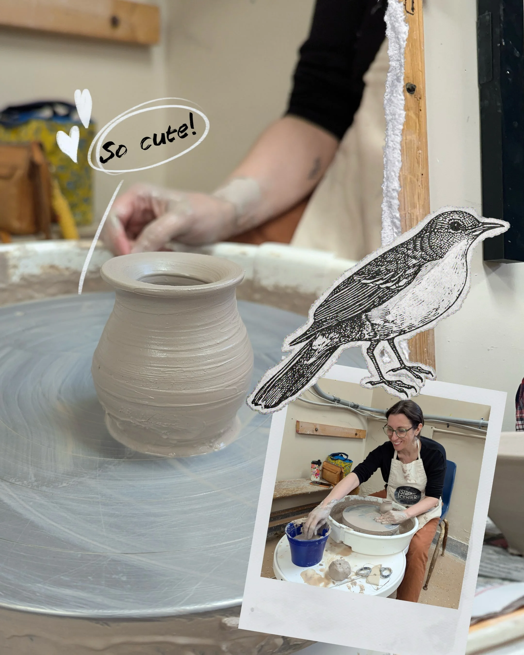 Day 4 of Fully Fledged is complete! 😮&zwj;💨✨🐦&zwj;⬛🎨

What a week it&rsquo;s been so far! Our crew has now done both handbuilding AND the wheel, plus more printmaking and oil painting. Camp has proven to be incredibly fun, but the real magic lies