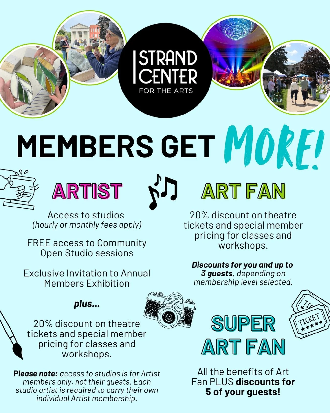 Did you know that membership is the single most important aspect to sustaining the Strand Center for the Arts? 💚 It&rsquo;s true! We appreciate and value your patronage. 

Your membership allows us to build and maintain a strong, vibrant arts center