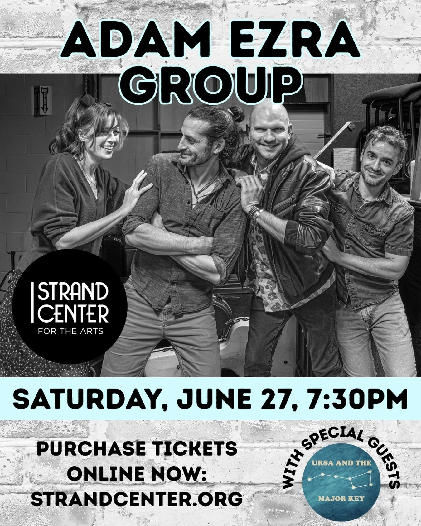 Join us on June 27th for a night of live music! 🎉🎶🎫 The Adam Ezra Group takes the stage at the historic Strand Center Theatre, with special guests Ursa and the Major Key!

Blending folk/Americana soul, rock &rsquo;n&rsquo; roll energy, and deeply 