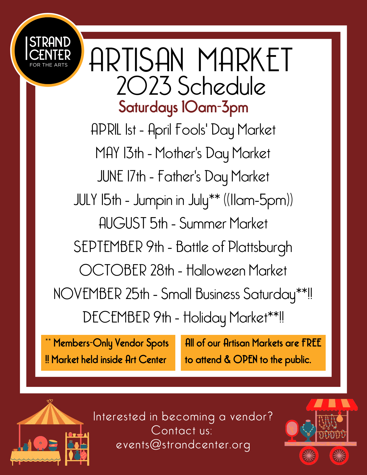 Artisan Markets — The Strand Center for the Arts