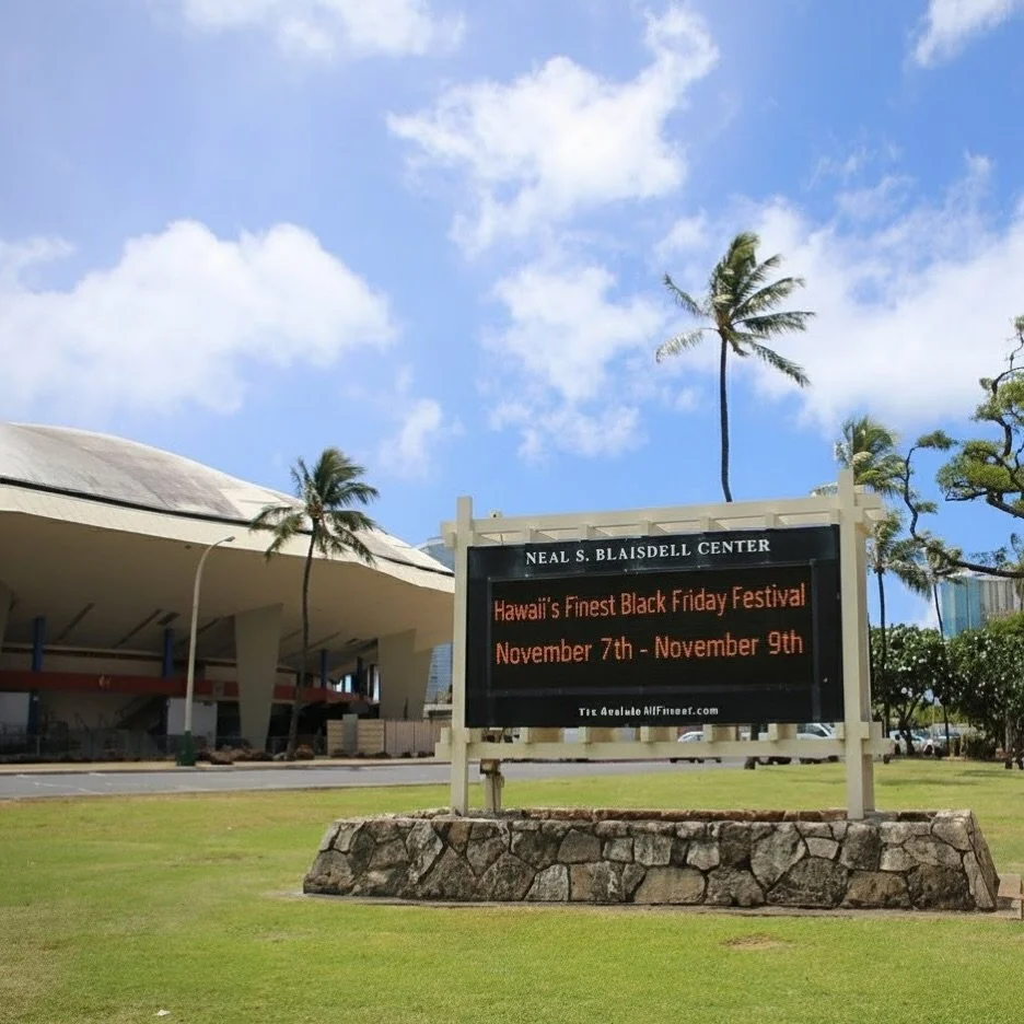 HAWAII&rsquo;S FINEST BLACK FRIDAY FESTIVAL

Who&rsquo;s ready for some great deals, live music, food and drinks?! Visit us this weekend at Neil Blasidell Center Nov 7- Nov 9. #HIFinest