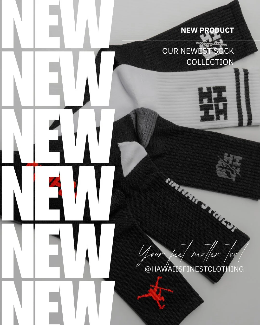 NEW NEW NEW ⁠
⁠
New Crew Socks available tomorrow In Store x Online #HIFinest