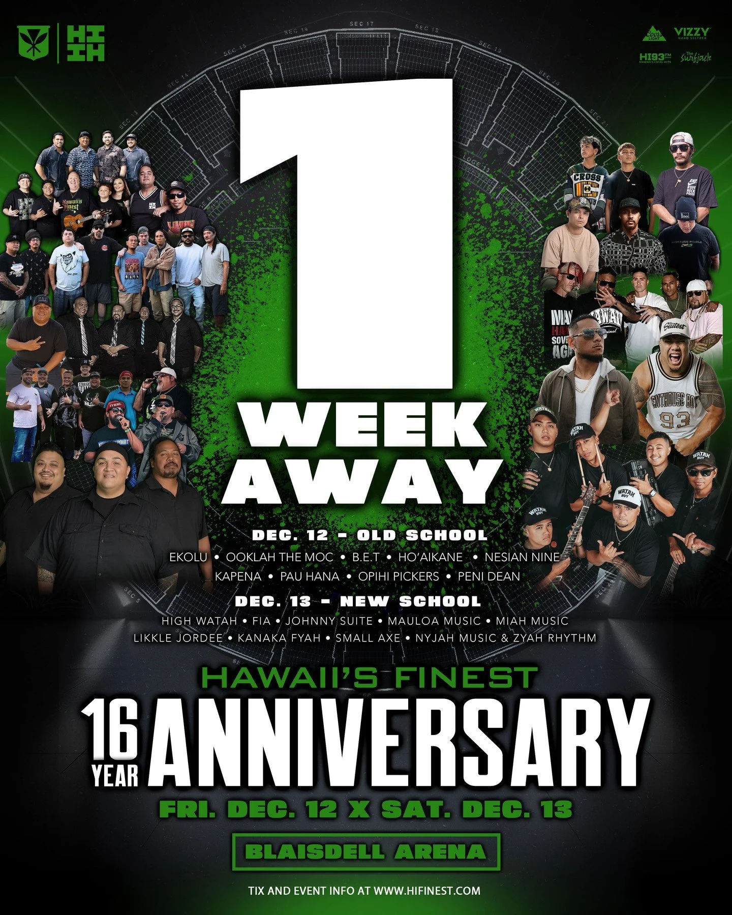 1 WEEK AWAY🚨⁠
⁠
We're 1 Week Away from our 16th Anniversary Concert at Blaisdell Fri. Dec. 12 x Sat. Dec.13. Get your Tickets today, this show is guaranteed to sell out. #HIFinest