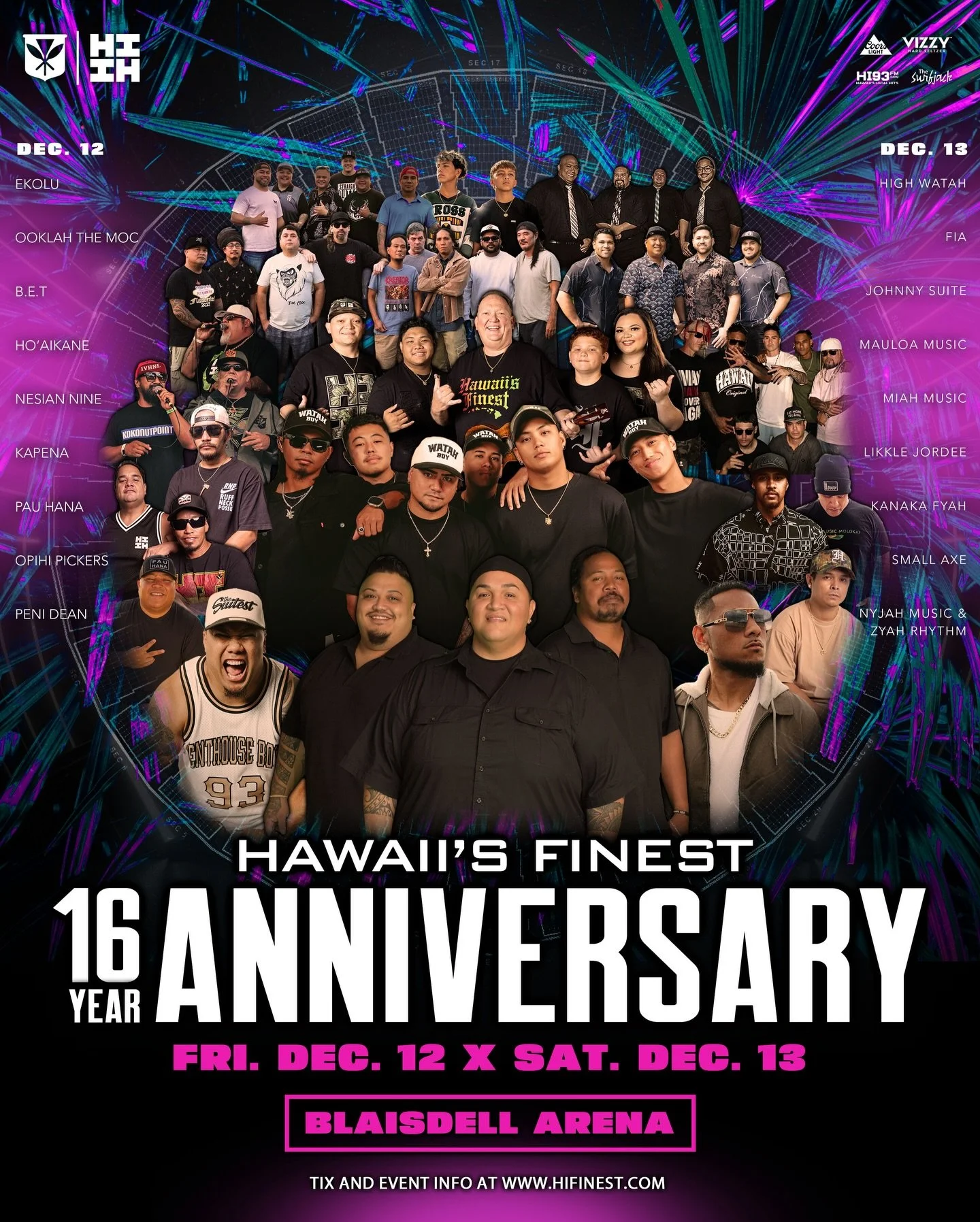 ✨CELEBRATE 16 YEARS WITH US✨

Join us this weekend Fri. Dec. 12 x Sat. Dec. 13 for our 16th Anniversary Show. 20 artist over 2 days! Tix starting as low as $25. Get your tix now- this show is guaranteed to SELL OUT!  #HIFinest