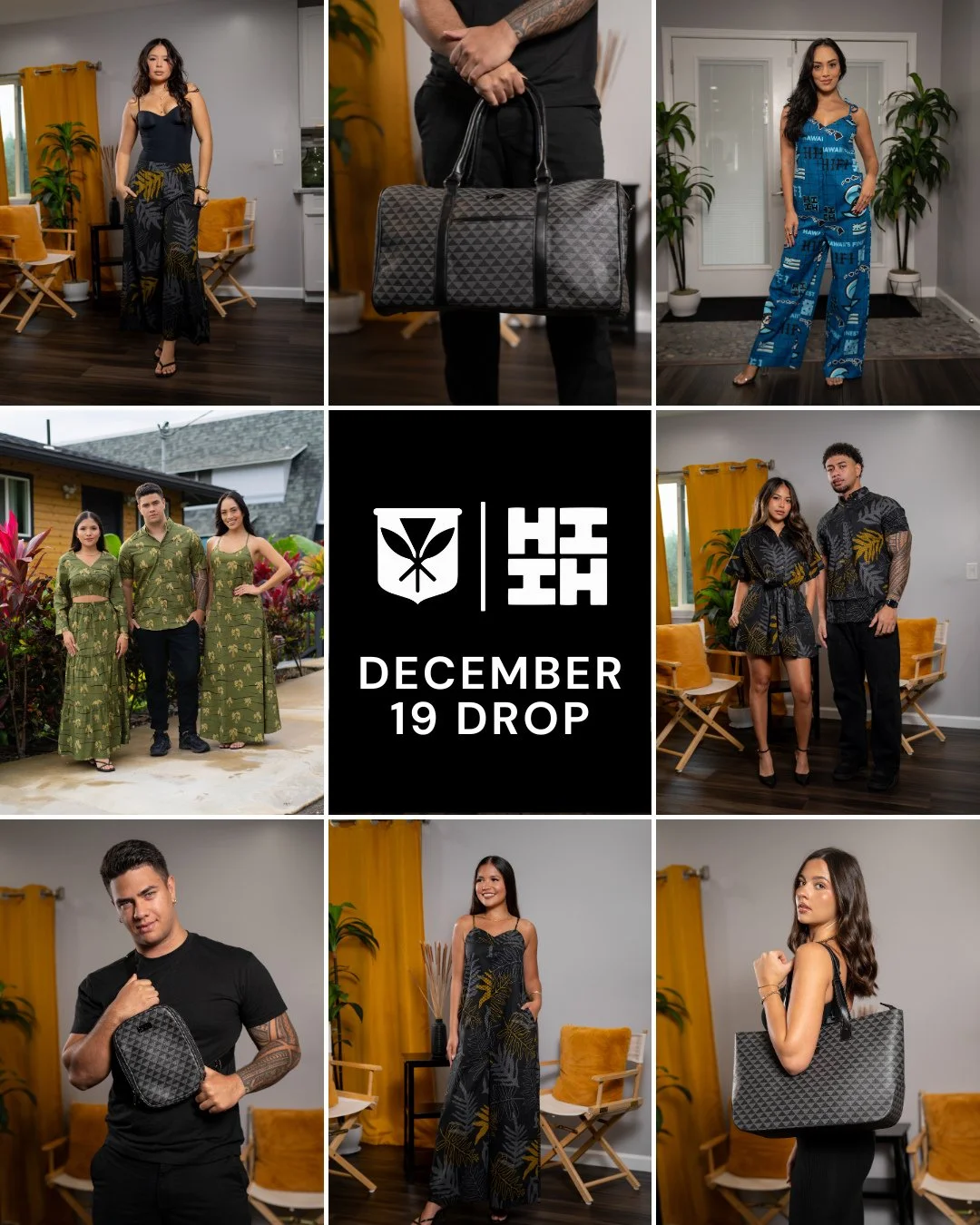 We dropping 🔥 today. FOUR NEW Collections have hit our In Store x Online Departments. ⁠
⁠
Olive Haloa | Blue Koa | Black &amp; Taupe ⁠
Black Triangle Bag Set ⁠
⁠
#HIFinest⁠