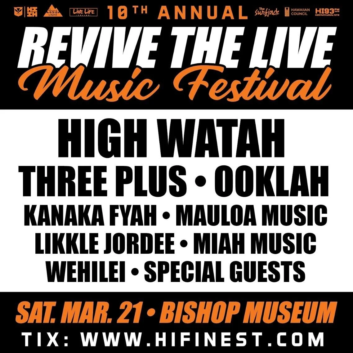 🚨Last Day BOGO Special for GA + VIP Tix🚨

#HIFinest #ReviveTheLive