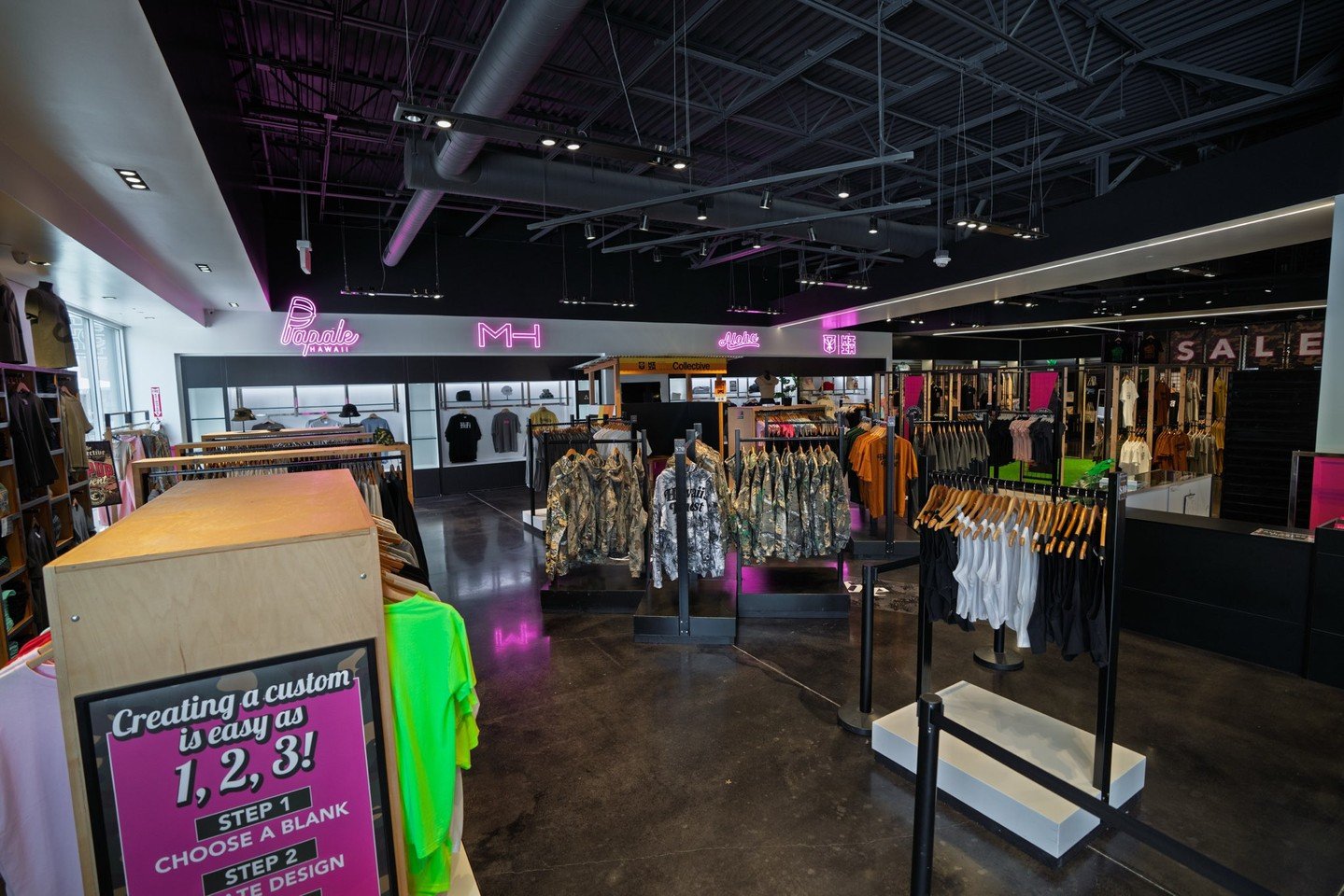 Visit #TheCollectivebyHIFI in Ka Makana Ali'i Mall for to customize your very own apparel.