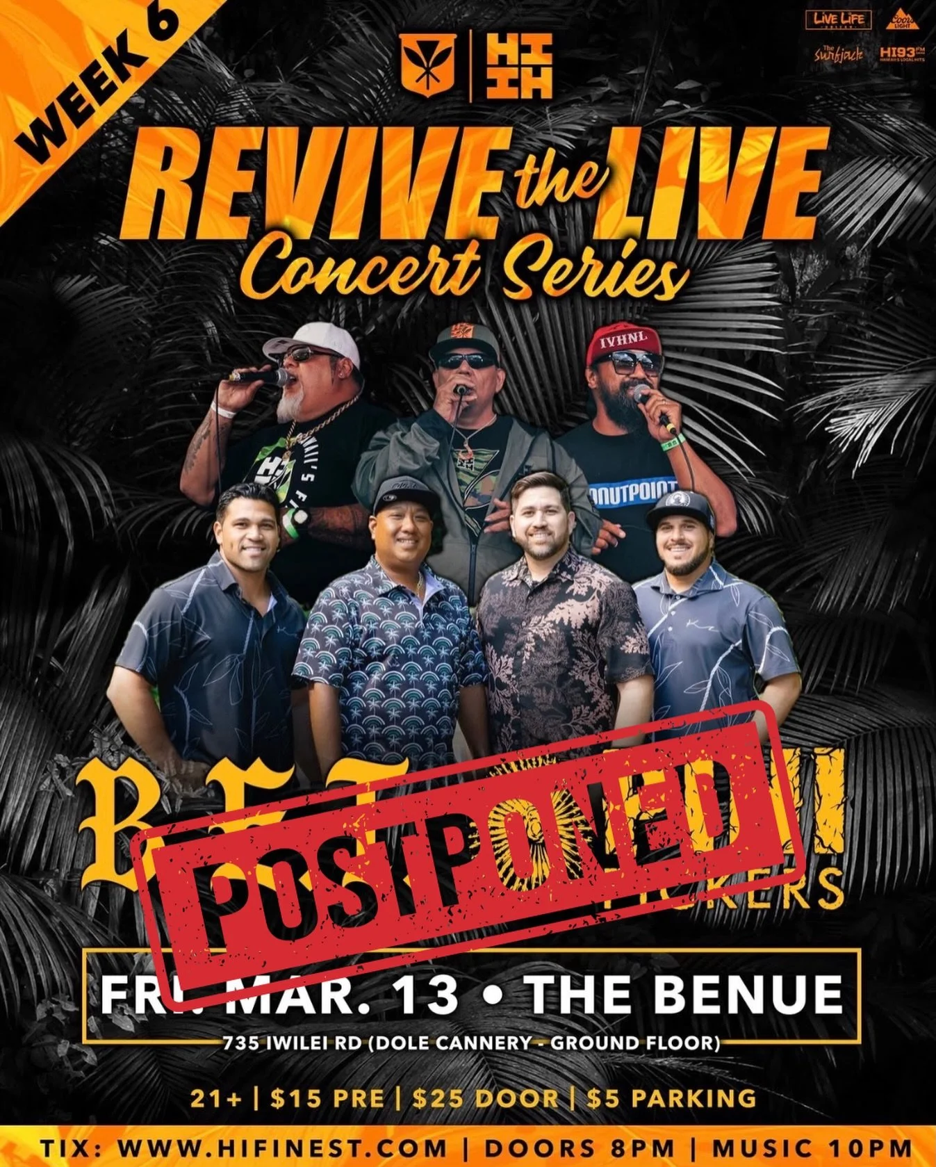 ⚠️ Event Update ⚠️

Due to weather conditions, tonight&rsquo;s event has been postponed.
All ticket holders will be contacted within the next few days with available options.
We sincerely apologize for the inconvenience and appreciate your understand