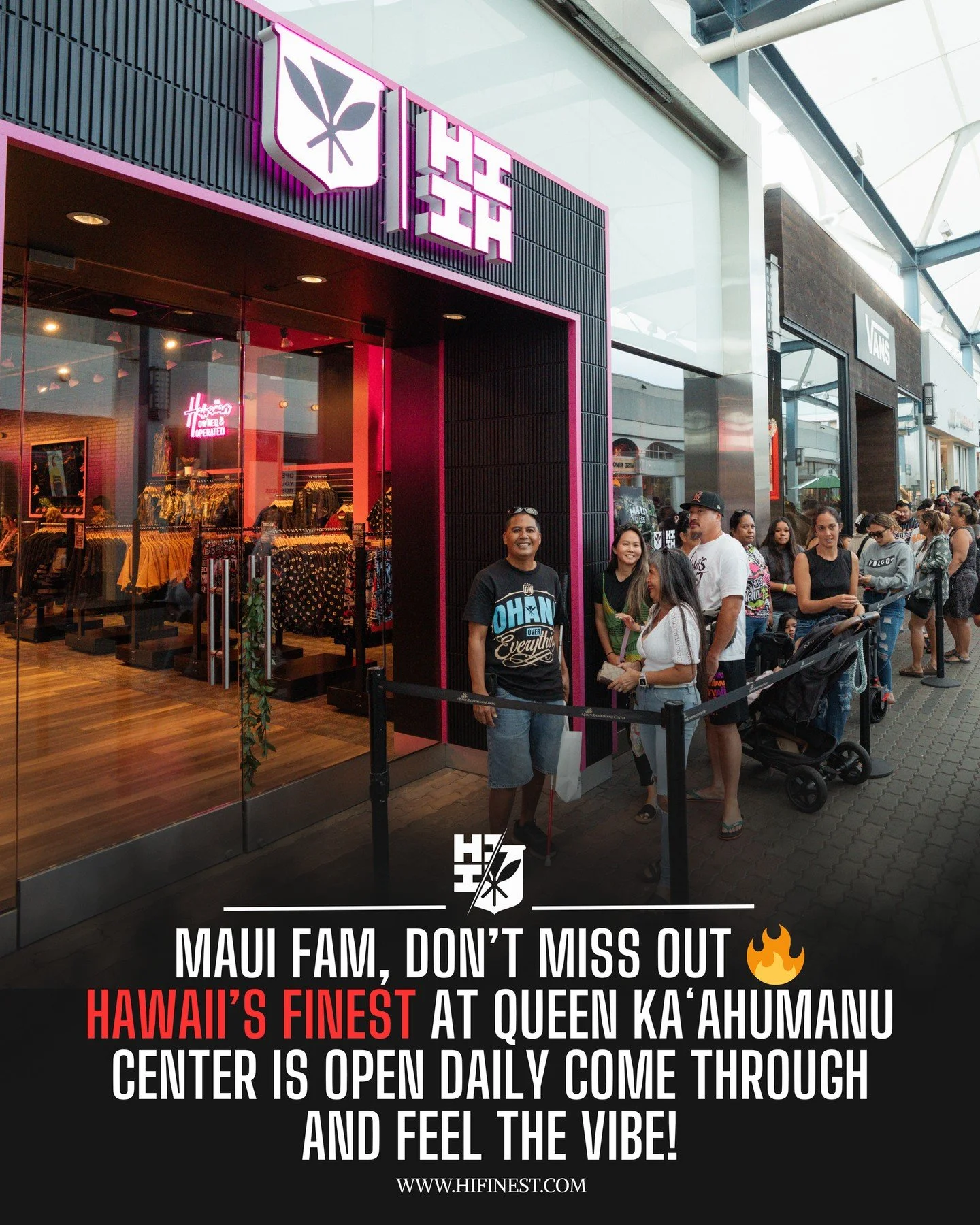 MAUI FAM! Don't miss out🔥 Hawaii's Finest at Queen Ka'ahumanu Center is open Daily. Come through and feel the Vibe! #HIFinest