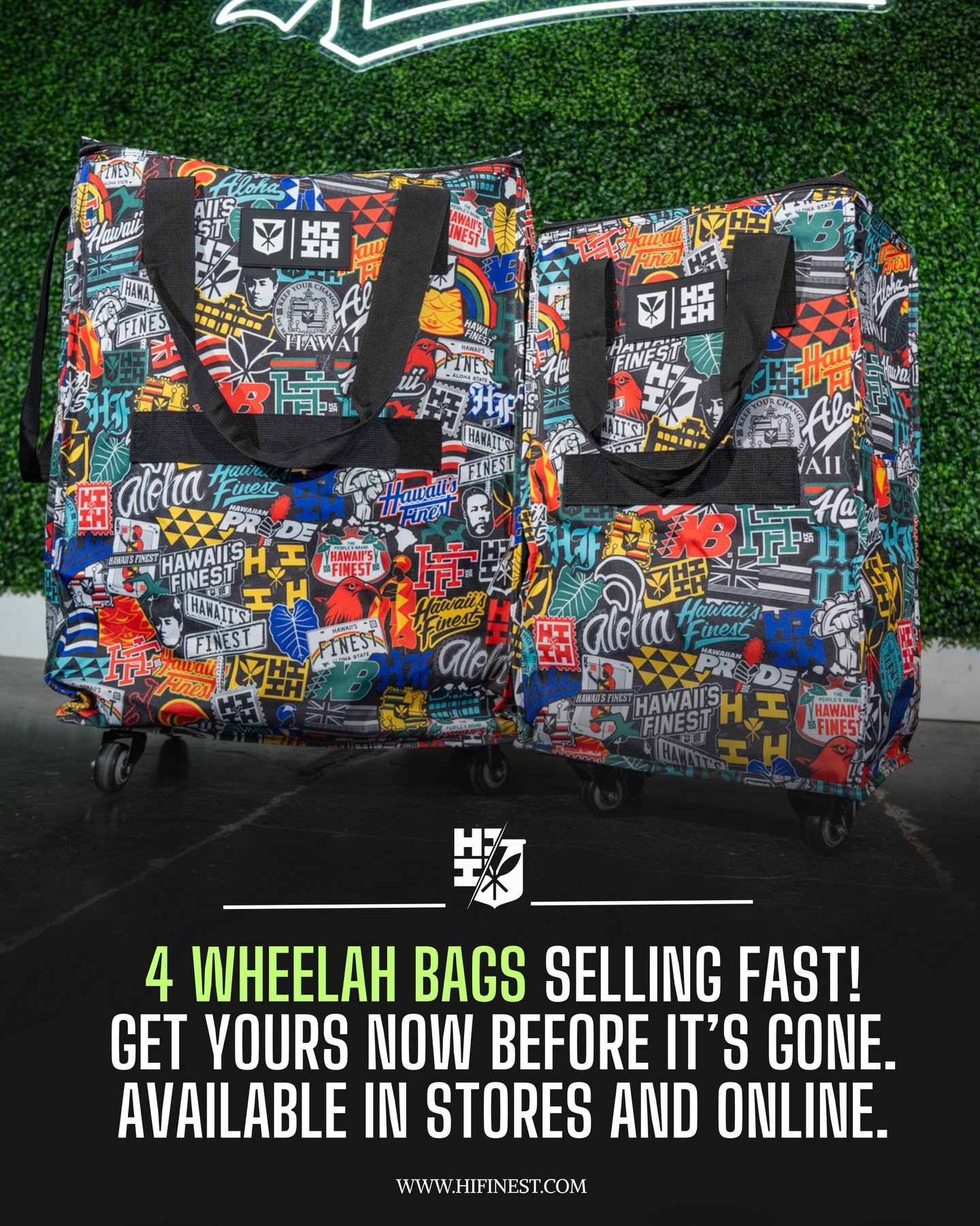 4 Wheelah Bags Selling Fast! Get yours now before it&rsquo;s gone. Available In Stores and Online. #HIFinest