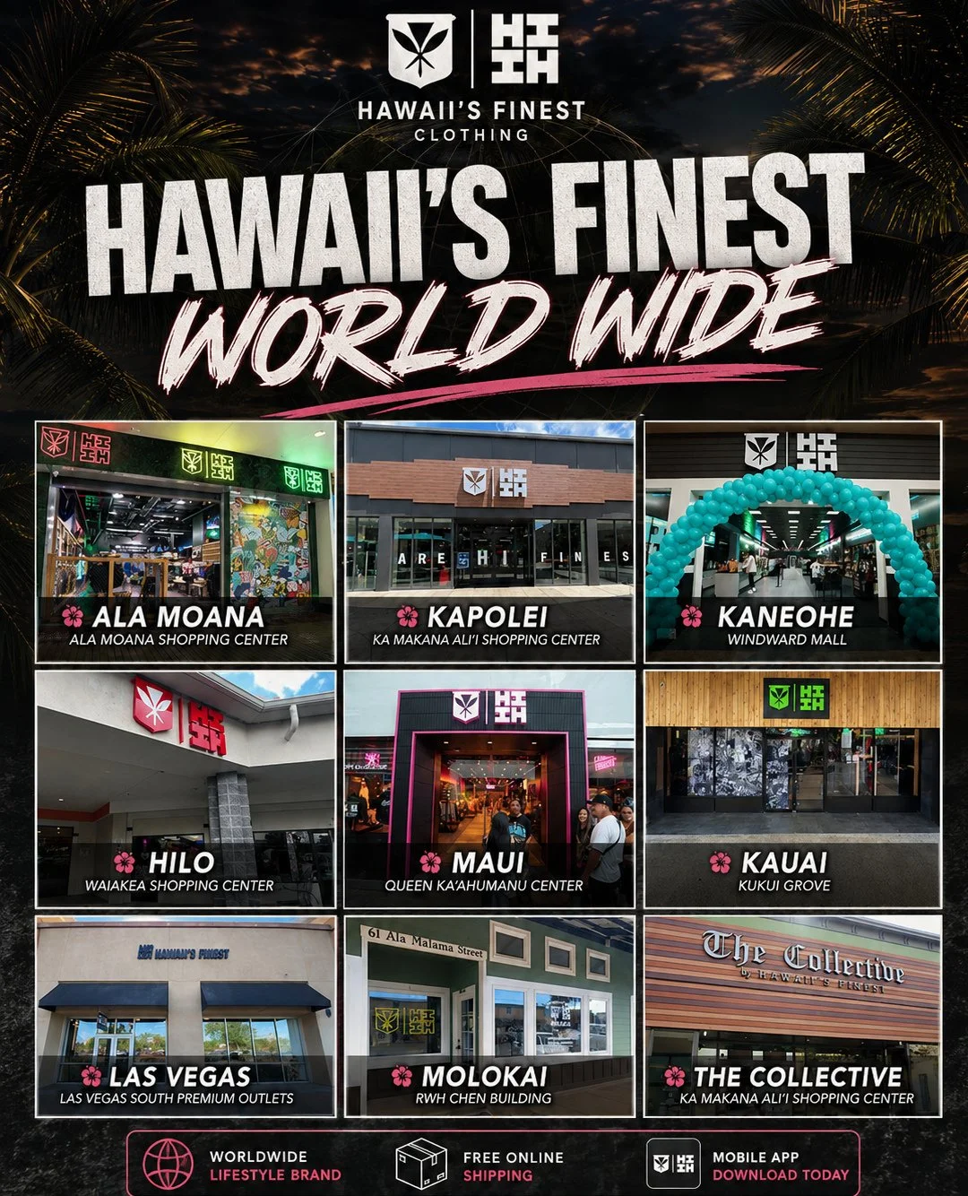 HAWAII&rsquo;S FINEST WORLD WIDE 🌎⁠
From the islands to everywhere 🤙⁠
Visit us in-store or online at HIFINEST.COM⁠
⁠
#HIFinest