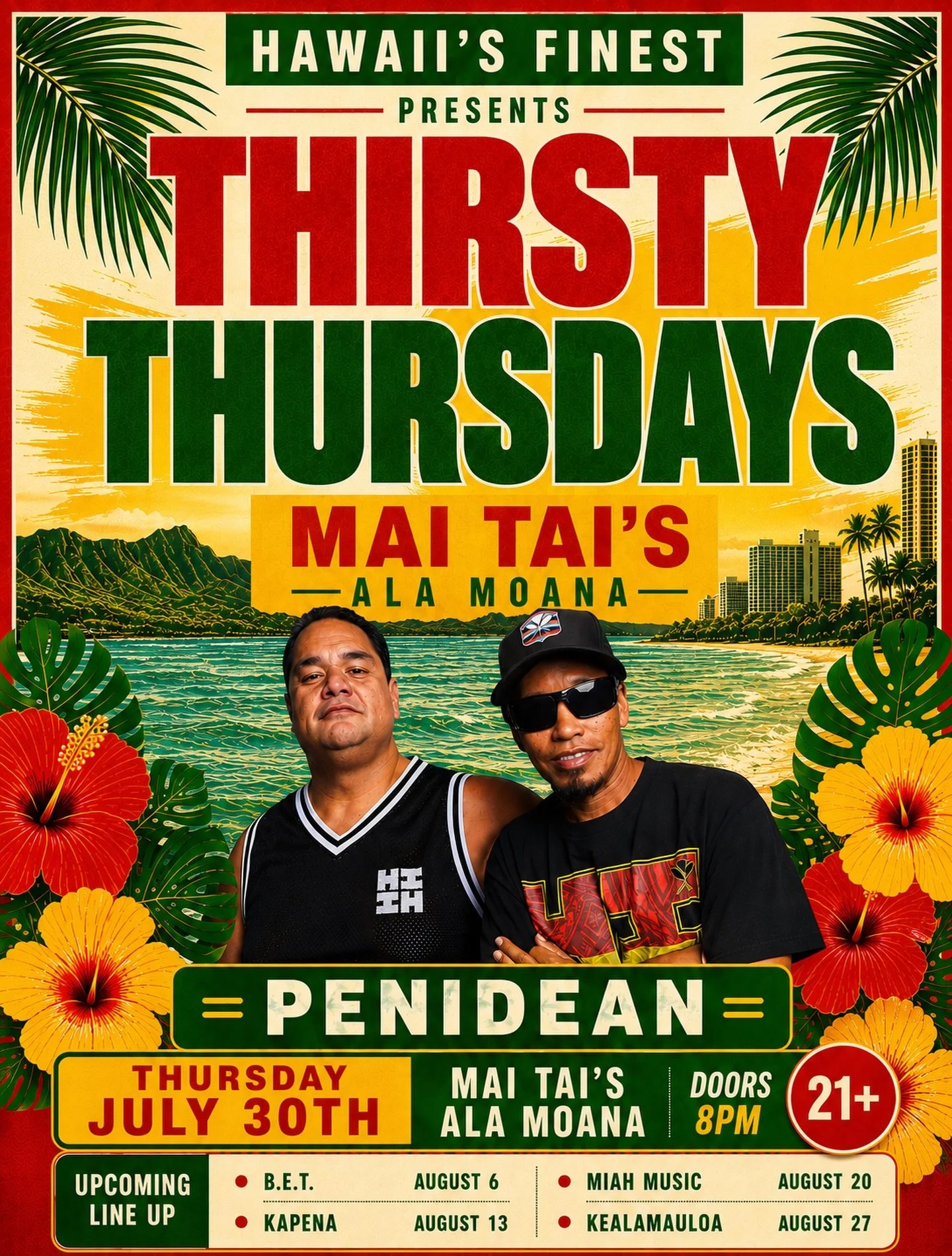 THIRSTY THURSDAY ‼️ 

You know where we stay Mai Tais!!! Tonight we&rsquo;ve got Peni Dean taking the stage. Get there early and secure your spot! #HIFinest