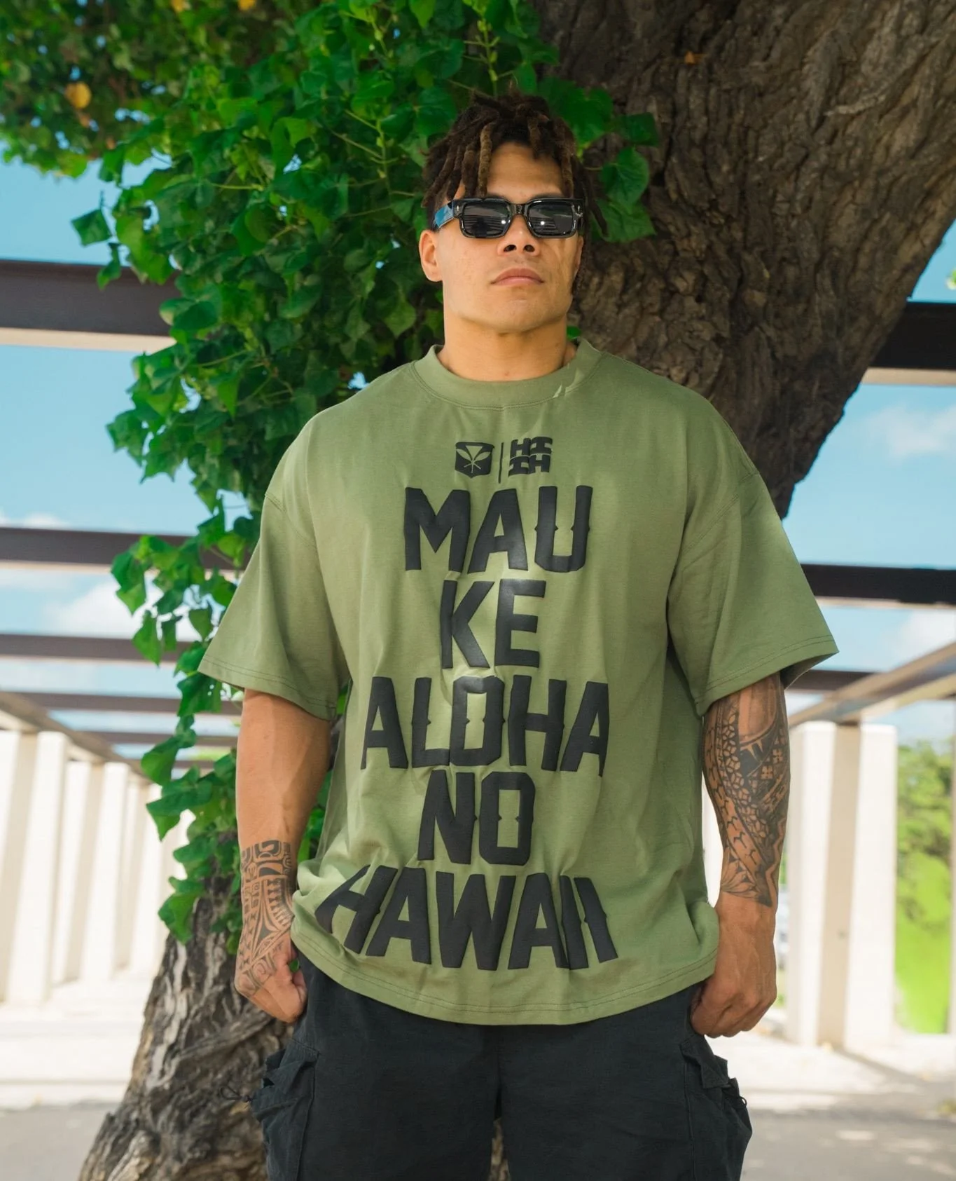 What the Shirt Says!⁠
⁠
Love for Hawai'i is enduring. New Mens Oversized T-Shirts available in store x online tomorrow. #HIFinest