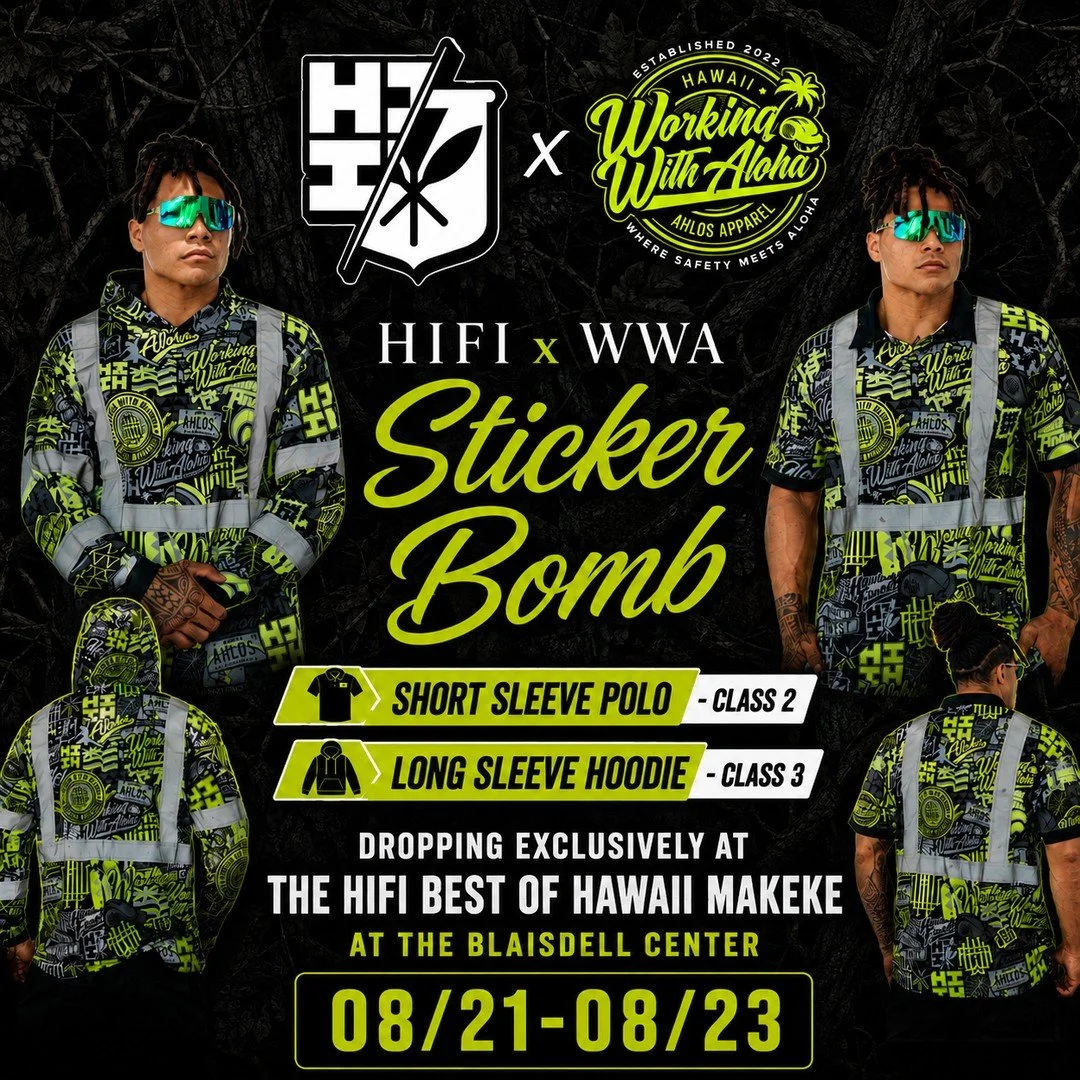 New HIFI x WWA Collab ⁠
⁠
New Collections dropping tomorrow at our Best of Hawaii Mākeke Booth. In this Collection you'll find Dri- Fit Polo and Dri Fit Long Sleeve with Hood in two colorways. #HIFinestxAhlos