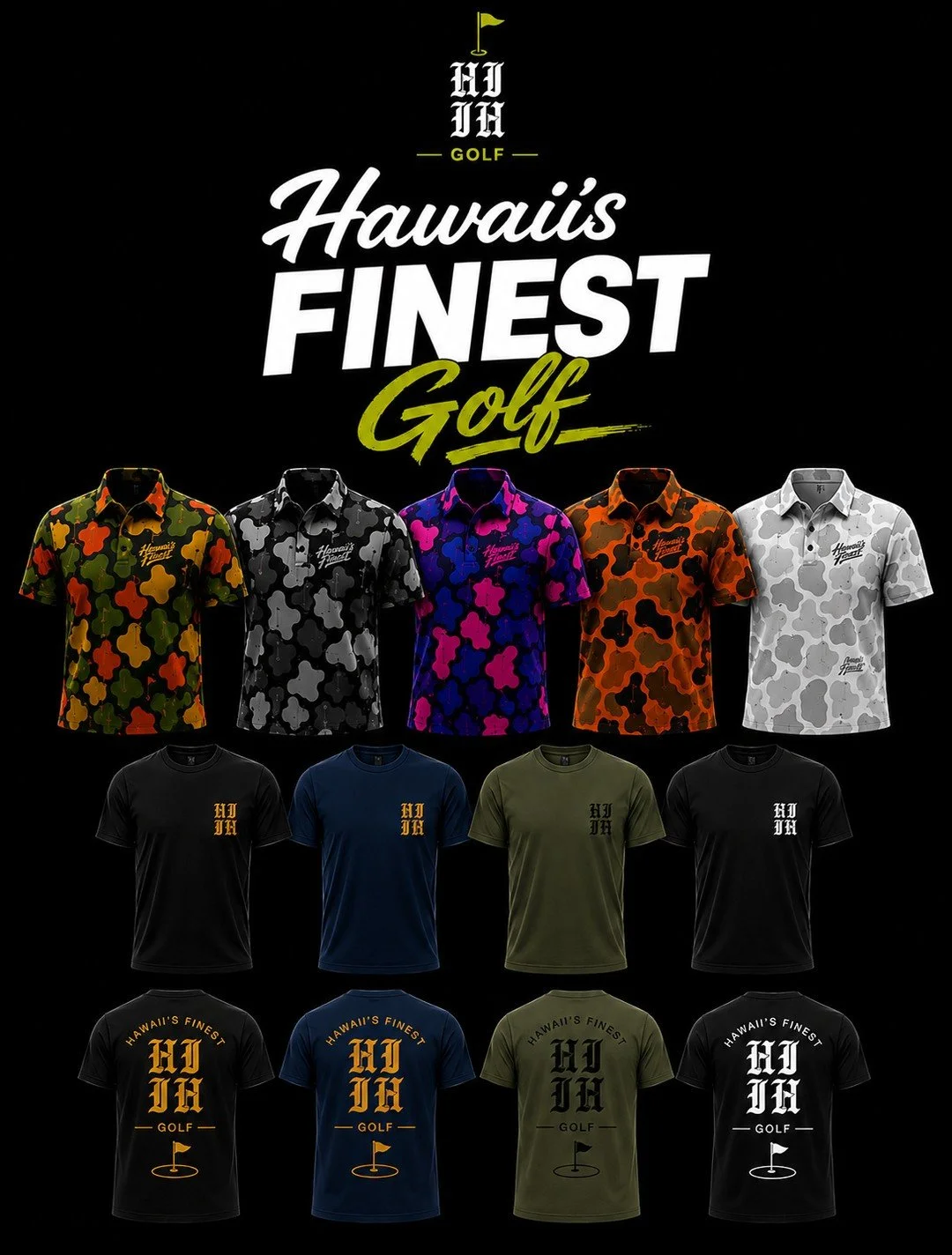 It's that time of year again! ⁠
⁠
Shop our Hi Finest Golf Tournament Apparel. Available In Store x Online tomorrow. #HIFinest