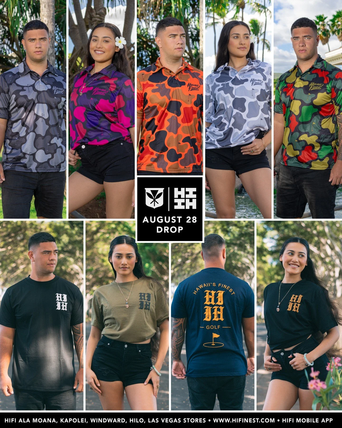 Here's what we have going on! Five brand new polos, bright, colorful and of course #HIFinest approved. ⁠
⁠
Not a collard kind of person? Shop these T-Shirts today. Ultra soft material x puff print. Whether you're keeping it Simple or Colorful we got 