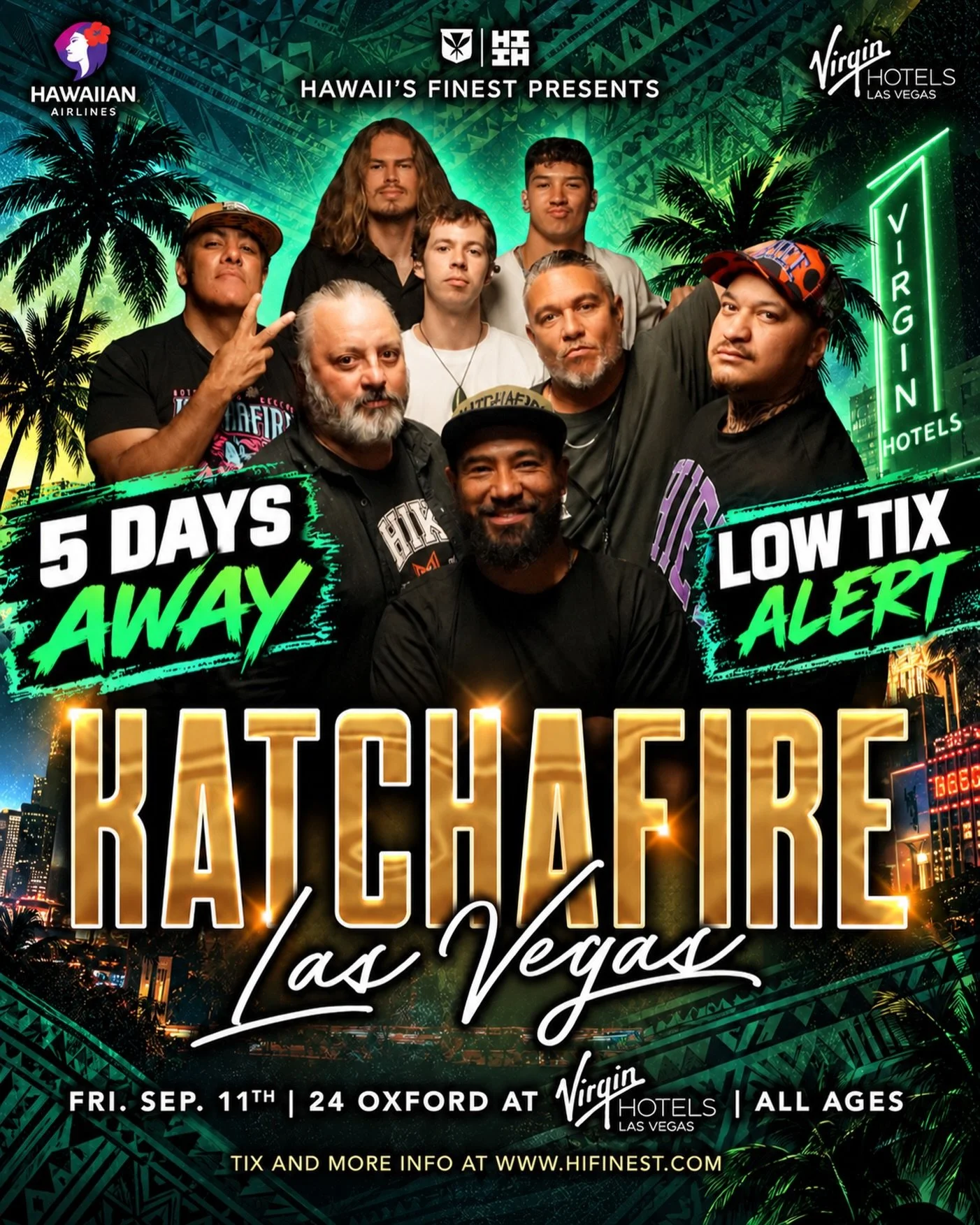 5 DAYS AWAY ‼️

Las Vegas Fam, what&rsquo;s going on! We&rsquo;re 5 Days away till Katchafire comes to town. Tix available in store at our Hi Finest LV location x online at HiFinest.com. #HIFinest
