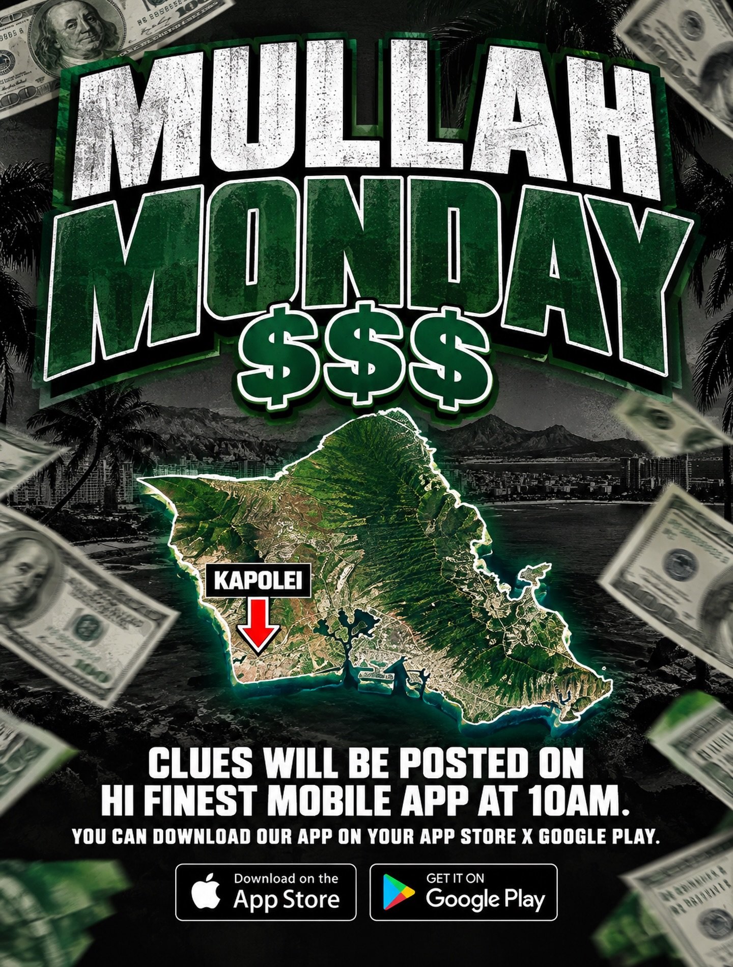 MULLAH MONDAY IS BACK! 

Want a change to win some FREE CASH👀. Download our Hi Finest Mobile App - Clues will be posted at 10AM. See you soon and goodluck&hellip;#HIFinest