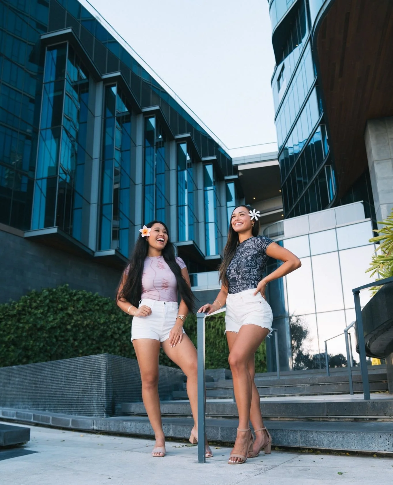 Something Cute Just Dropped...⁠
⁠
New Women's Bodysuits available. Shop our Mauve Heliconia x Black Stickerbomb Design in store x online. #HIFinest