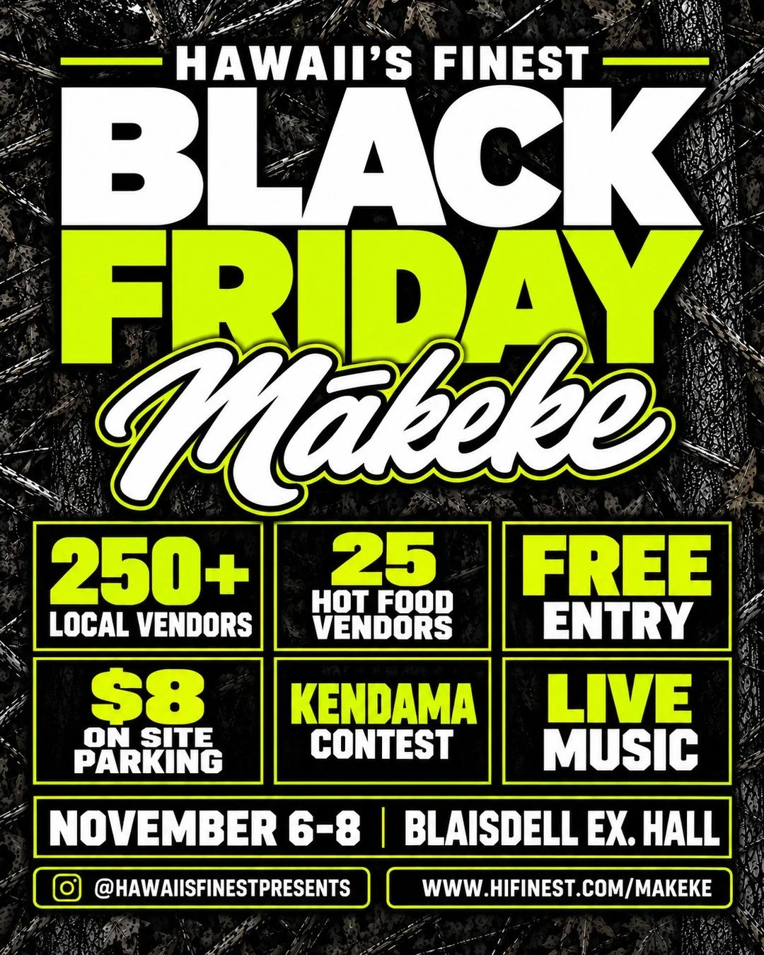 BLACK FRIDAY JUST GOT A WHOLE LOT BIGGER! 🔥⁠
⁠
We&rsquo;re bringing the community together for one of the BIGGEST shopping weekends of the year!⁠
⁠
 250+ LOCAL VENDORS⁠
🍽️ 25 HOT FOOD VENDORS⁠
🎶 LIVE MUSIC⁠
🏆 KENDAMA CONTEST⁠
🎟️ FREE ENTRY FOR E