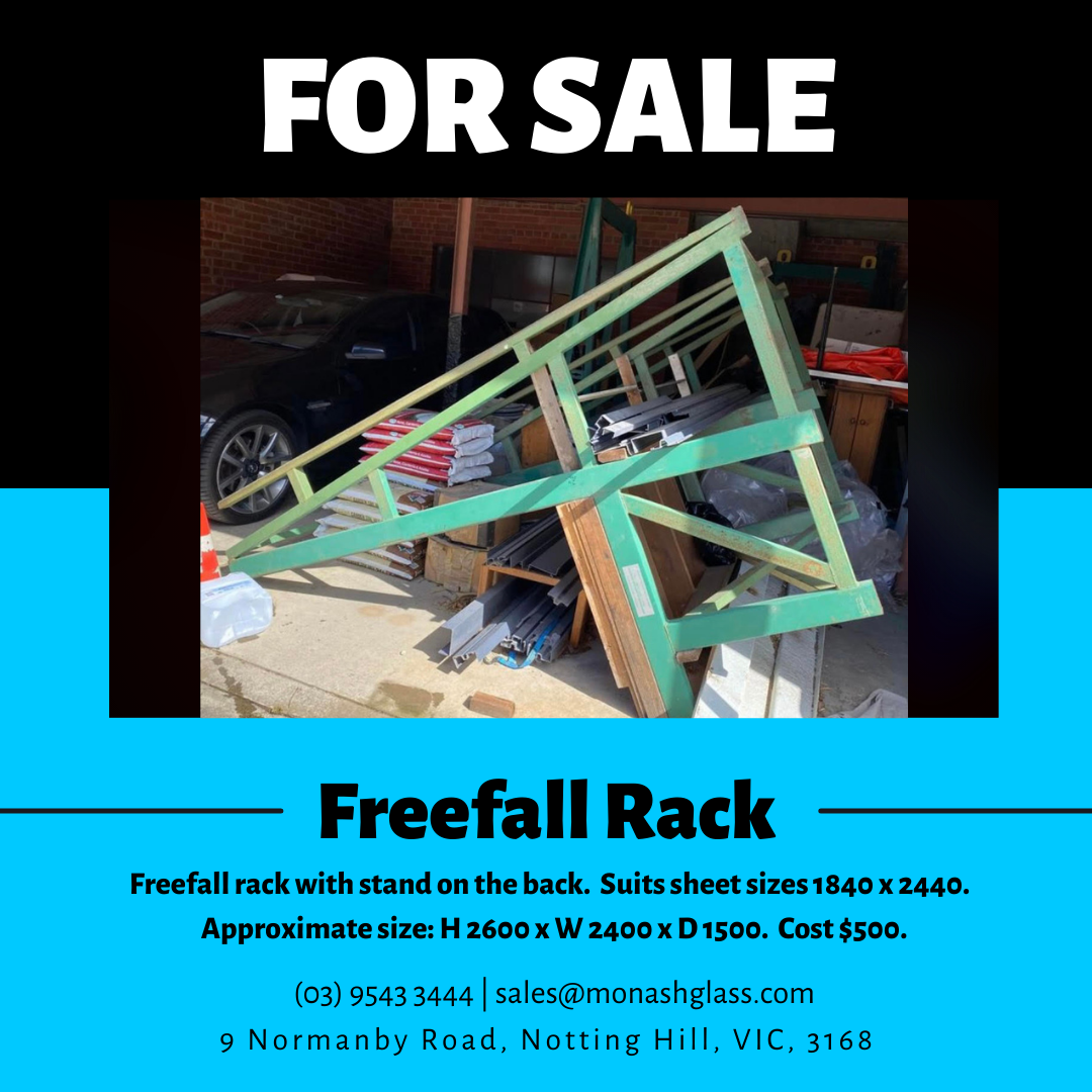 Freefall Rack For Sale — Monash Glass