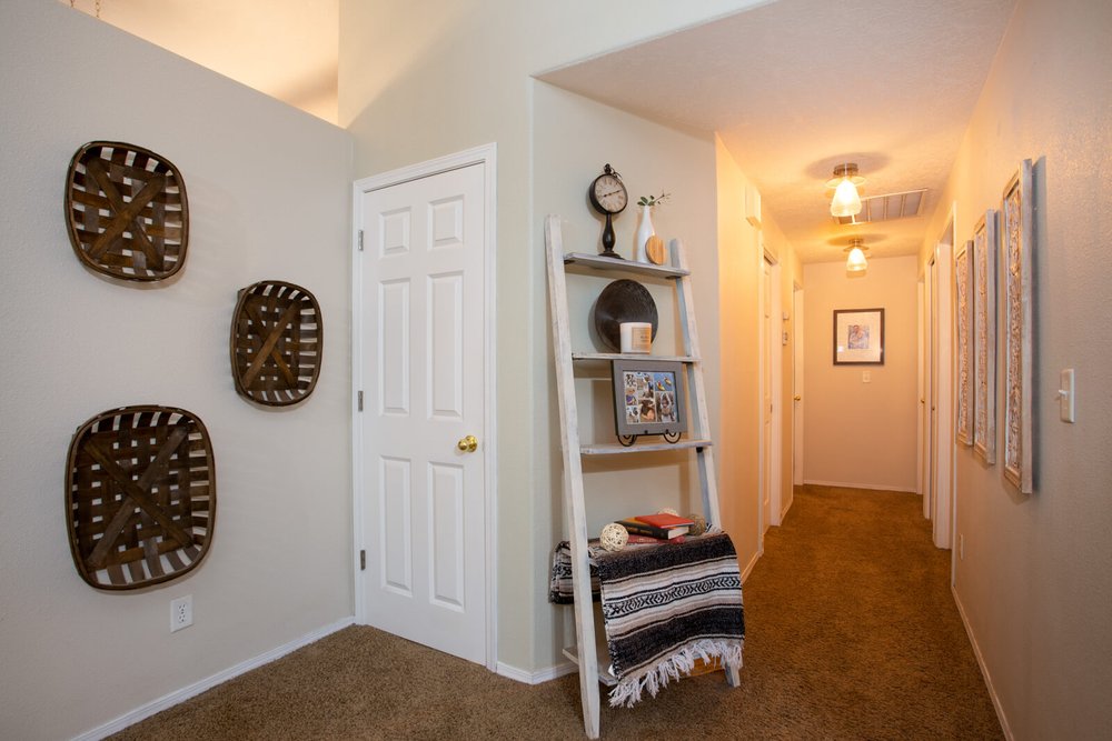 hallway and front closet of home in salem oregon