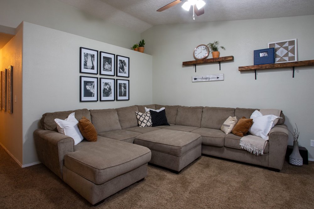 living room couch in home for sale in salem oregon