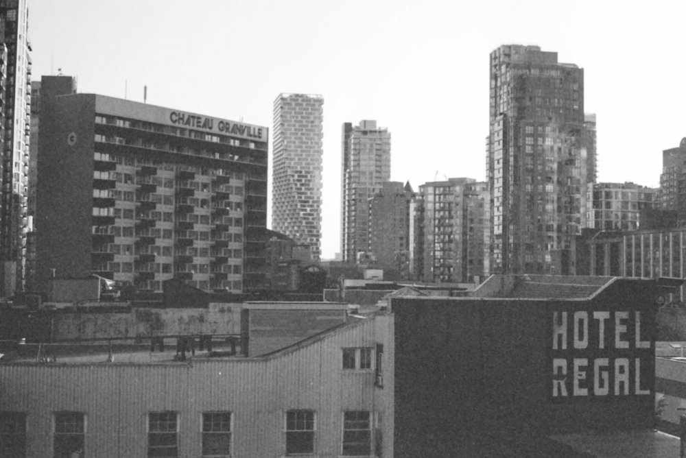 The view from Hotel Belmont, Vancouver, B.C., 2019