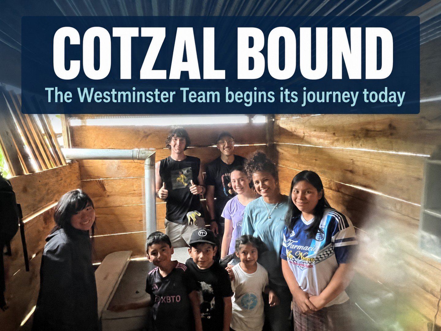 Today is departure day!

The Westminster Chapel team is leaving for Guatemala. During their time in San Juan Cotzal, this combined youth and pastor training team will install stoves in family homes, provide a training workshop for local pastors, and 
