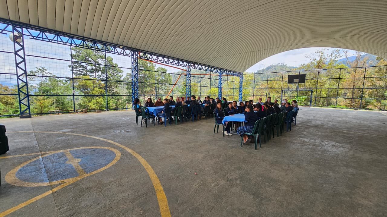 One of the most useful additions to the Colegio Horeb campus has been the covered sports court.

These photos show the court taking shape in 2024, from the concrete slab and steel framing to the finished covered space. Today the court hosts sports, s