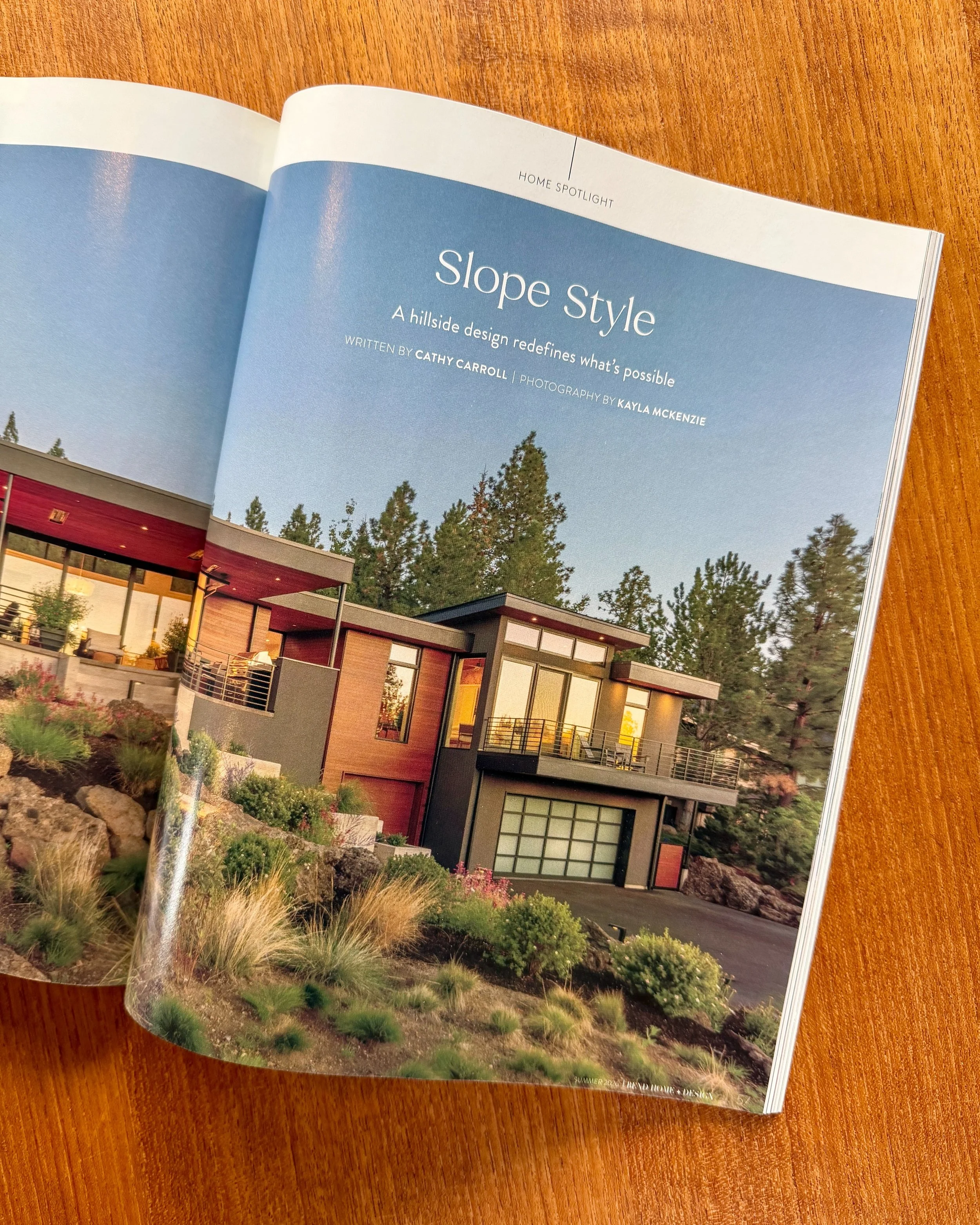 OVERLOOK | Awbrey Butte, Bend OR

A narrow, sloping lot most builders would fight. We worked with it. The house steps up the hillside instead of perching on top of it, so a series of terraced patios keeps the owners at ground level with the outdoors 