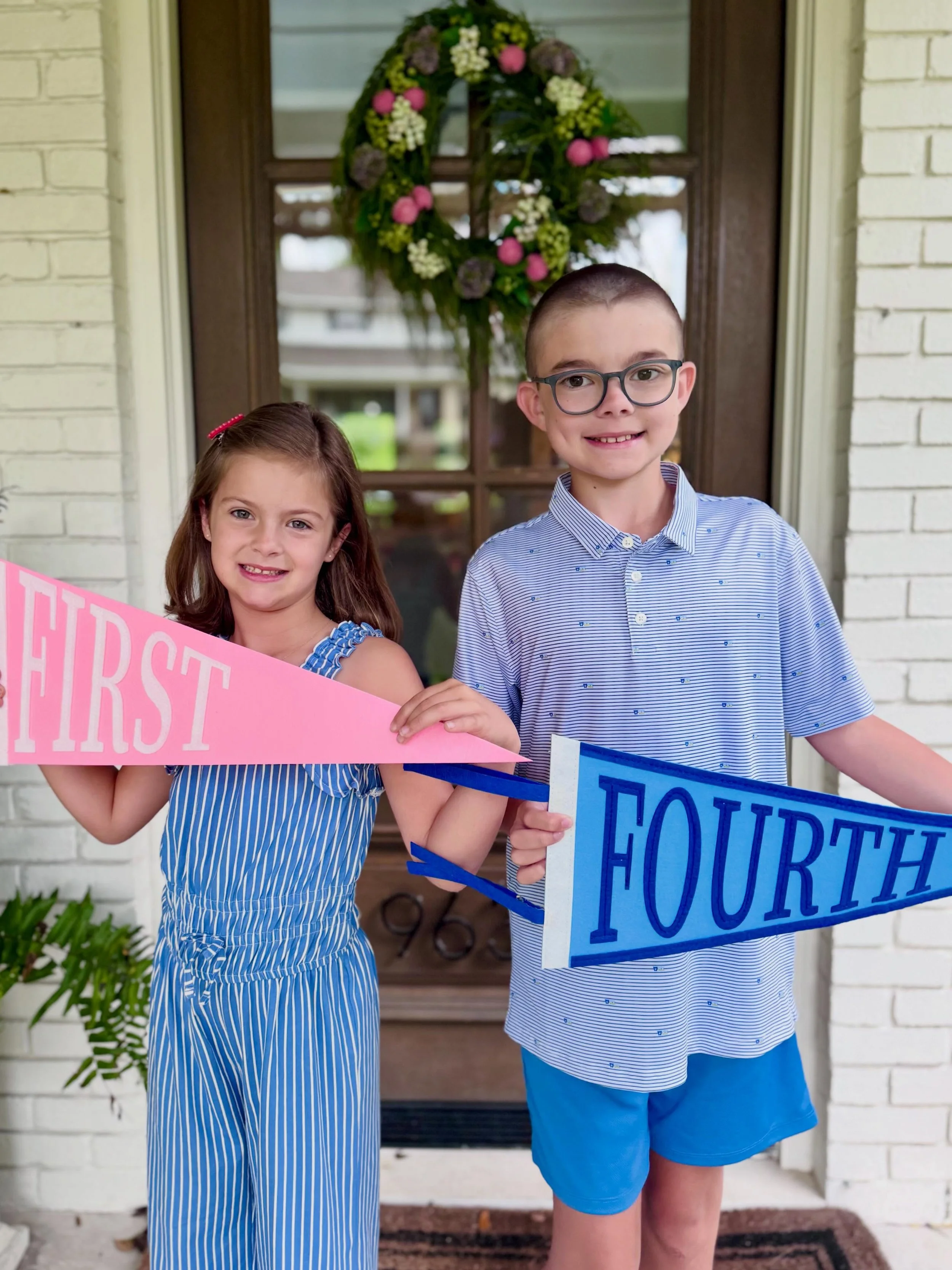That&rsquo;s a wrap on 1st and 4th grade! These before and after photos about did me in (Dottie included)! 

Emilia had a fantastic first grade year, learning so much and loving math and her GT research projects. She was given the social butterfly aw