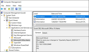Microsoft Office Alerts | DS Forensics, Inc.