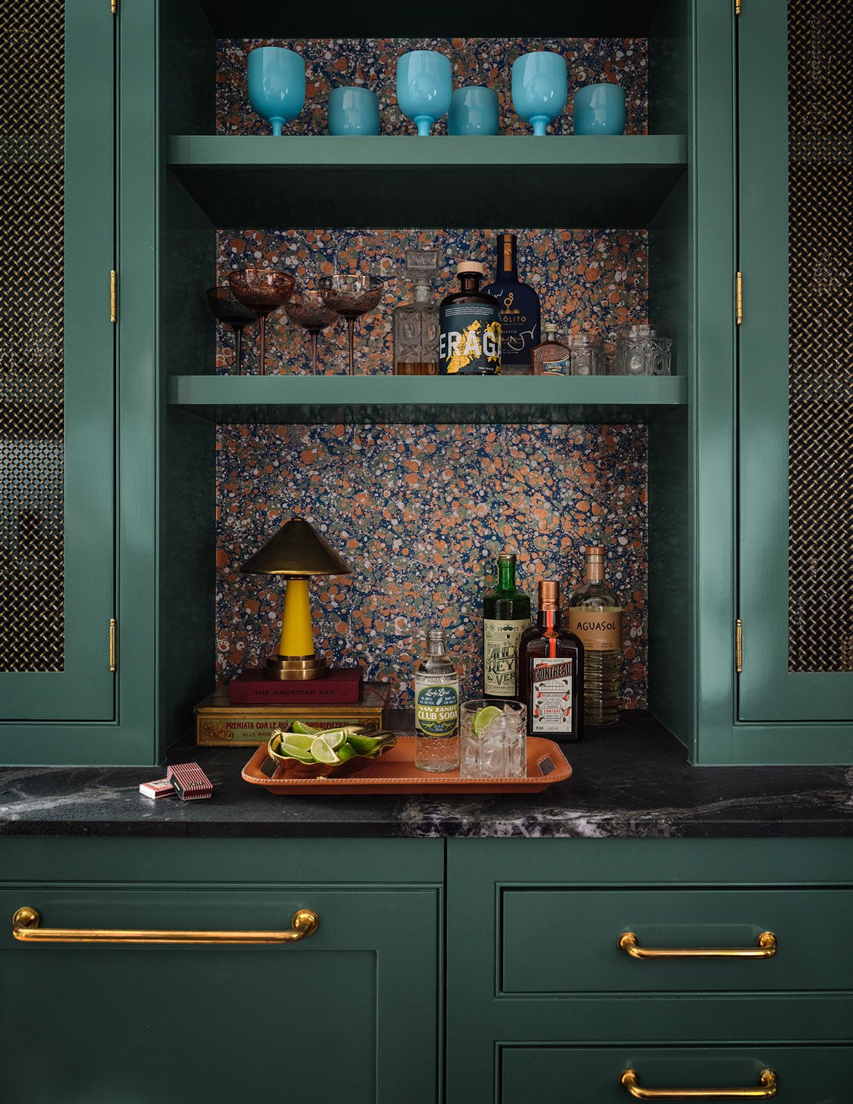 13. Green_Home_Bar_with_Colorful_Marbled_Back_Splash.jpg