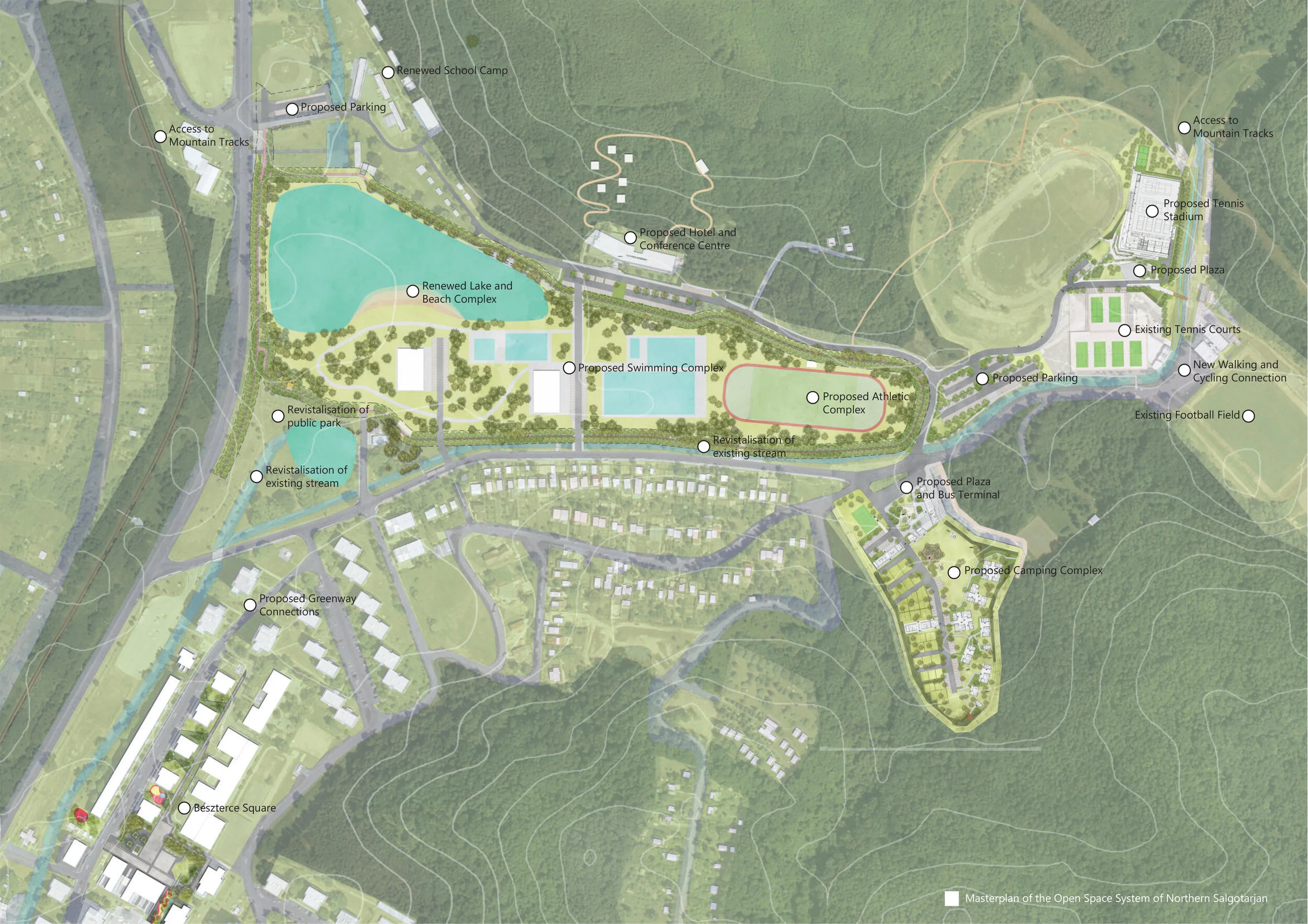 Masterplan of the Open Space System of Northern Salgótarján