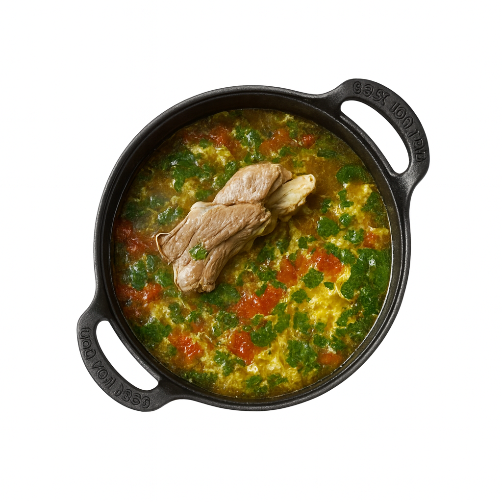 Ciorbă de miel cu zărnețele de ou