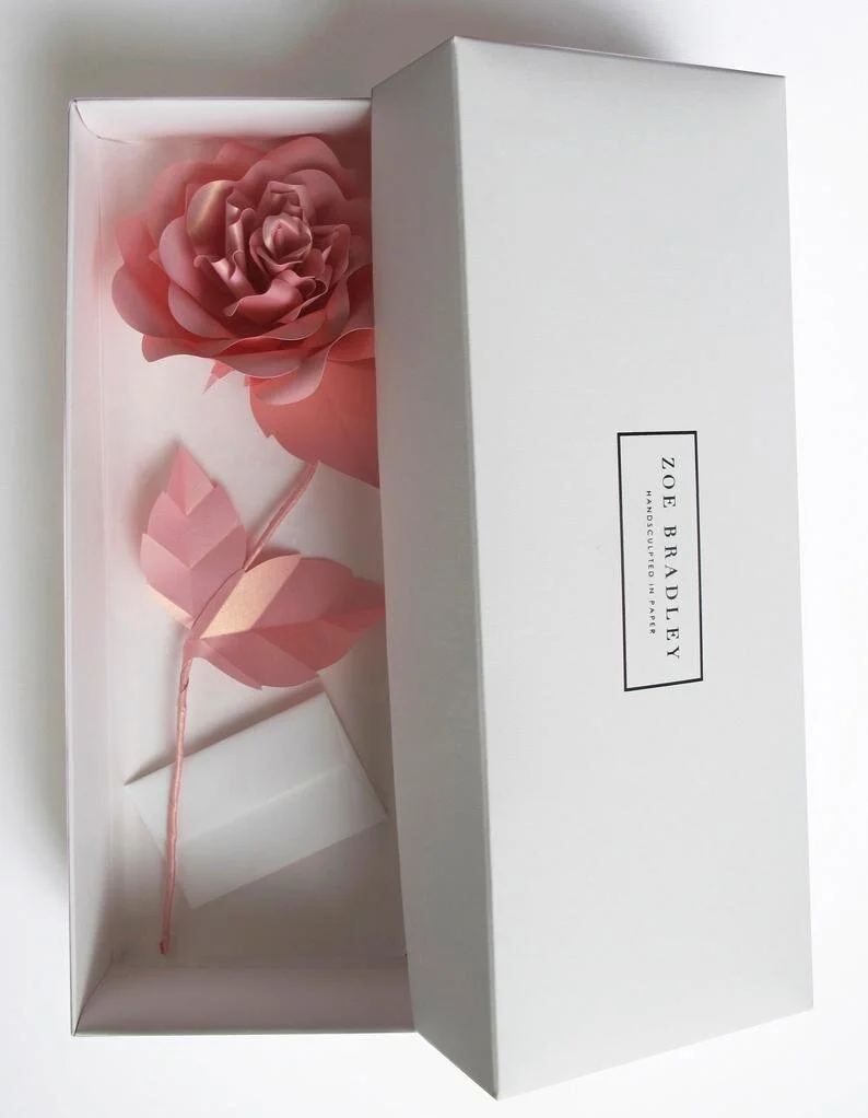 Deep Pink Metallic Everlasting Paper Rose