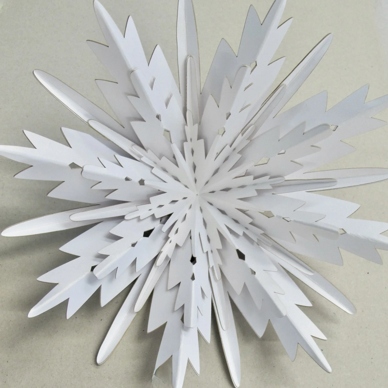 Facetted Paper Snowflakes