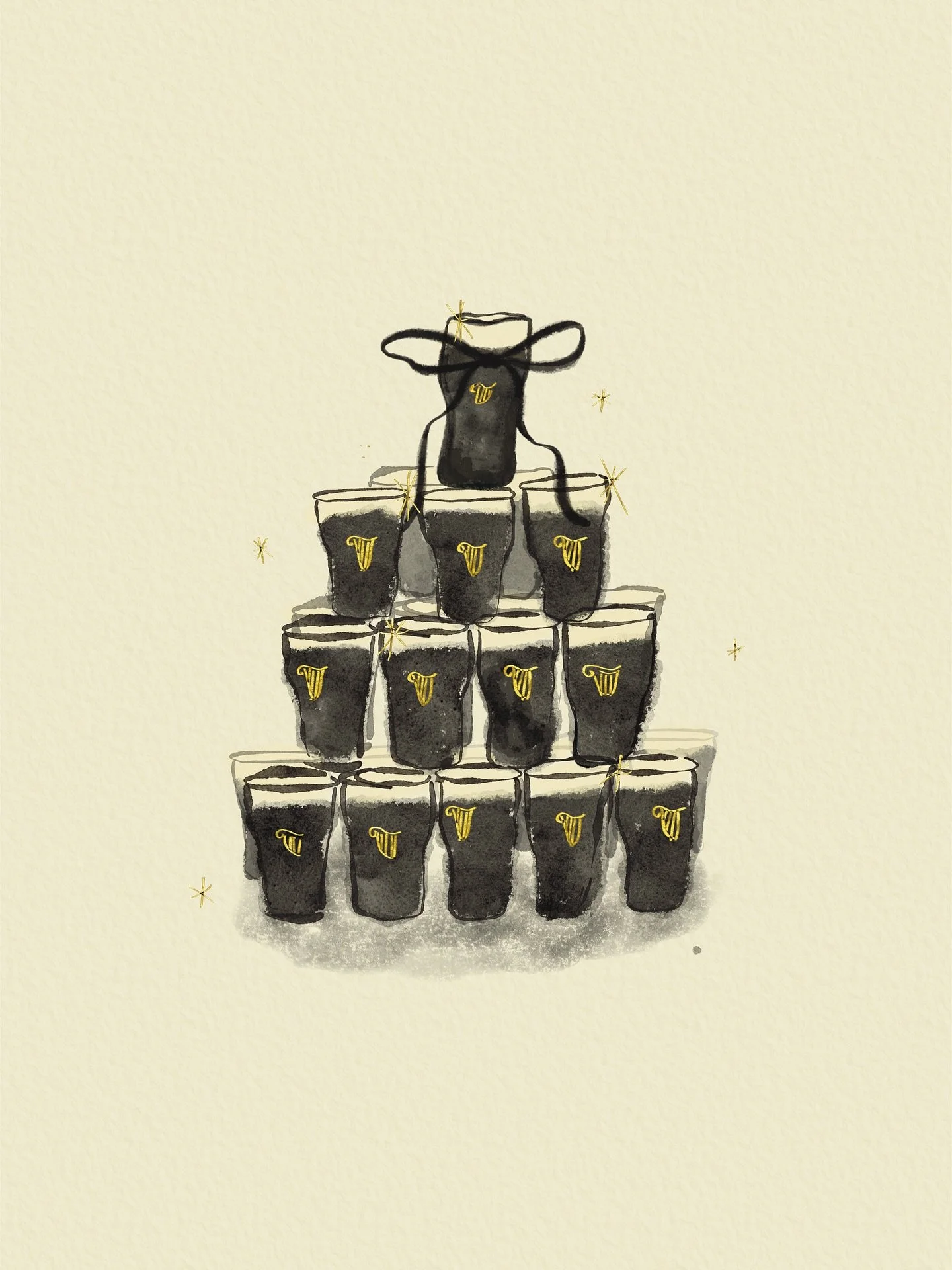 ✨Champagne Tower ? Please. @guinness has entered the chat.

Recent design work for a wedding website. 
The hospitality industry people are screaming about the two part pour.