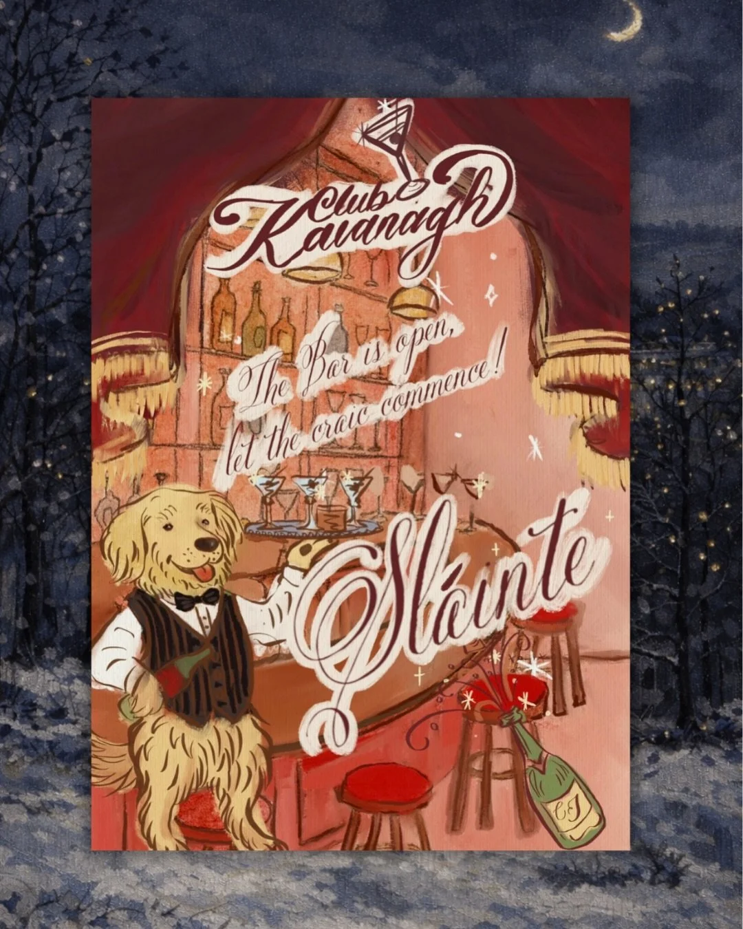 A few of my favourite winter wedding designs ❄️✨

1. A New York style martini bar for Club Kavanagh, featuring Whiskey the Golden Retriever serving martinis for Caoimhe and James 🍸🐾 @powerscourthotel  for @caoimhesheahan with wonderful guidance of 