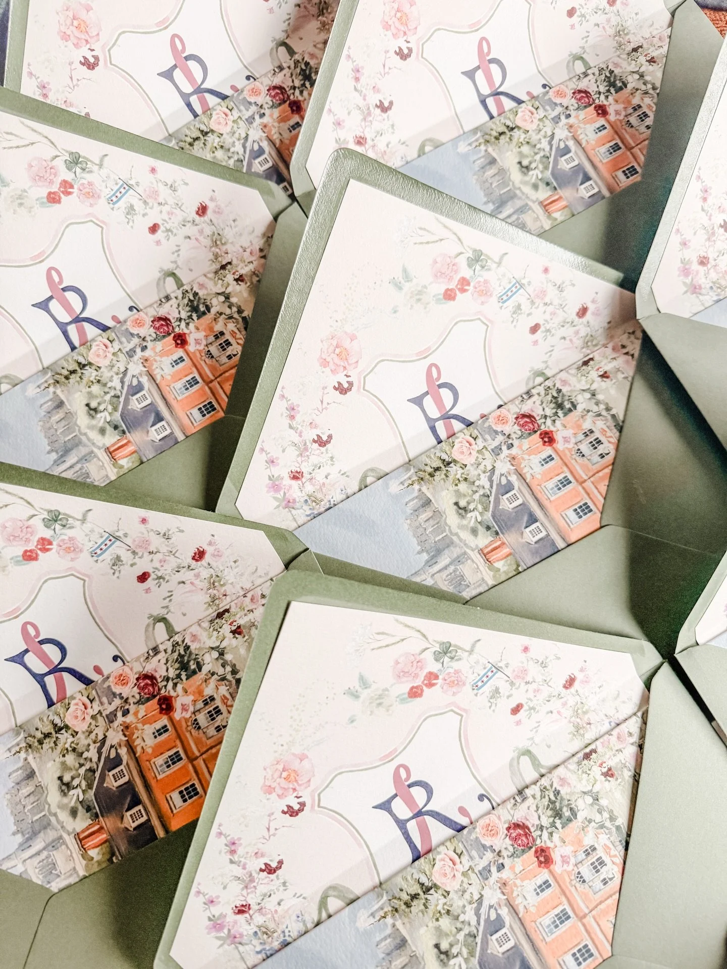 Cashel Palace, what an iconic venue. Such a joy creating this gatefold invite, liner and printed envelope bespoke stationery set for L&amp;R &amp; @blueblossomcreative 🪭  @cashelpalace