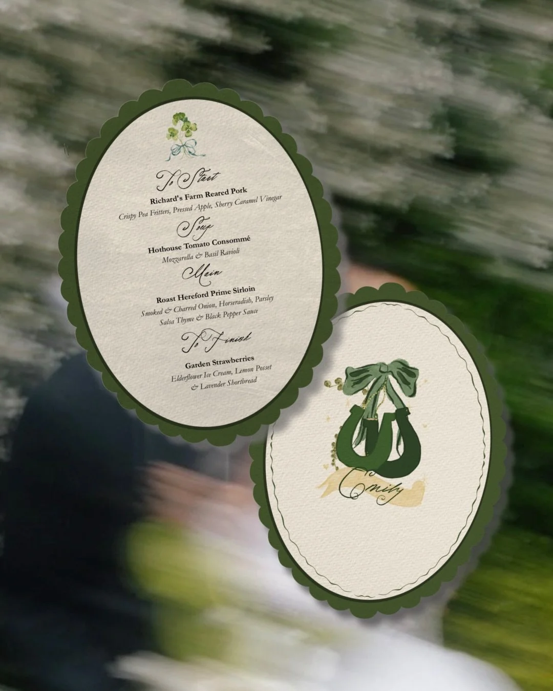 Paper details from Emily &amp; Stephens dream day at Virginia Park Lodge, somewhere between a love story and an old photograph.

A sea of green, soft ivory and inky little details, with everything feeling beautifully quiet, romantic and just a touch 