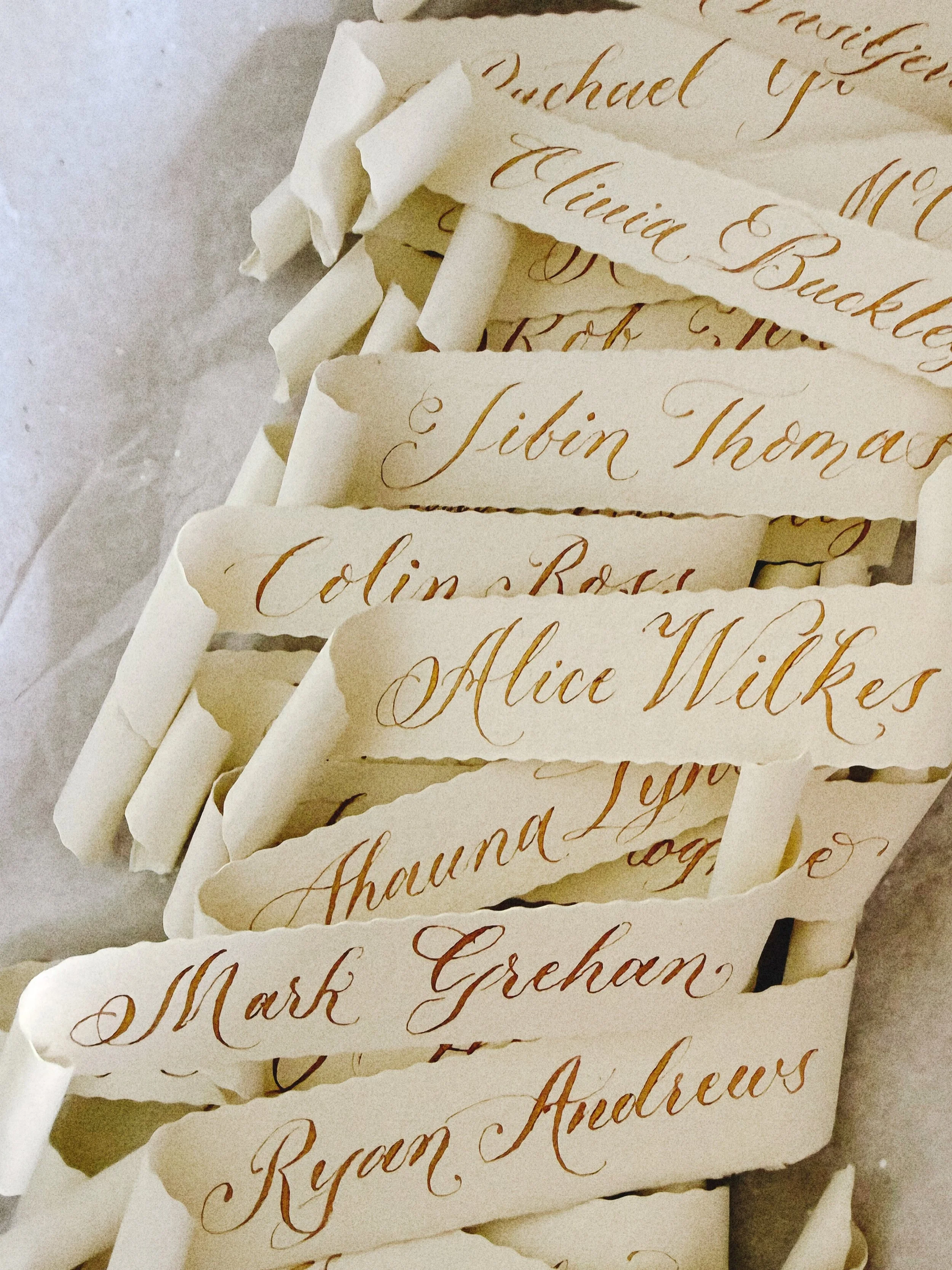 A little gold, a little rag paper, and a very long love affair with the written word.

Calligraphy was my gateway into this curious world of paper. It began with cards, then found its way onto walls, into commissions, and eventually into the celebrat