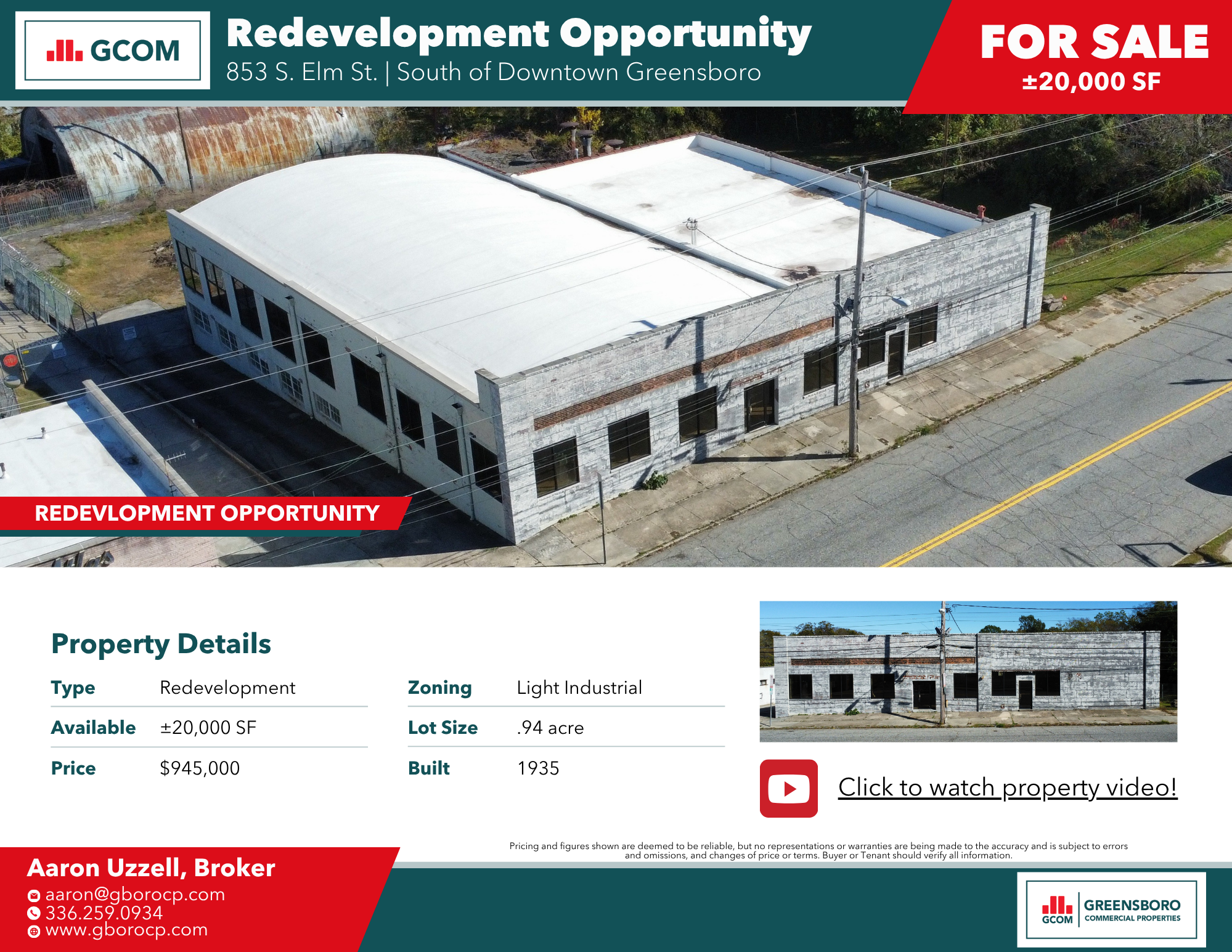Building For Sale Redevelopment Opportunity Greensboro NC