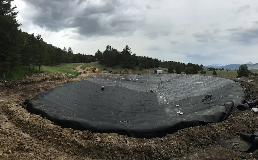 geosynthetics installation near Billings, Montana
