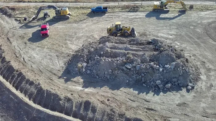 Geosynthetic Advisors preparing a site to install a canal liner in Twin Falls, ID