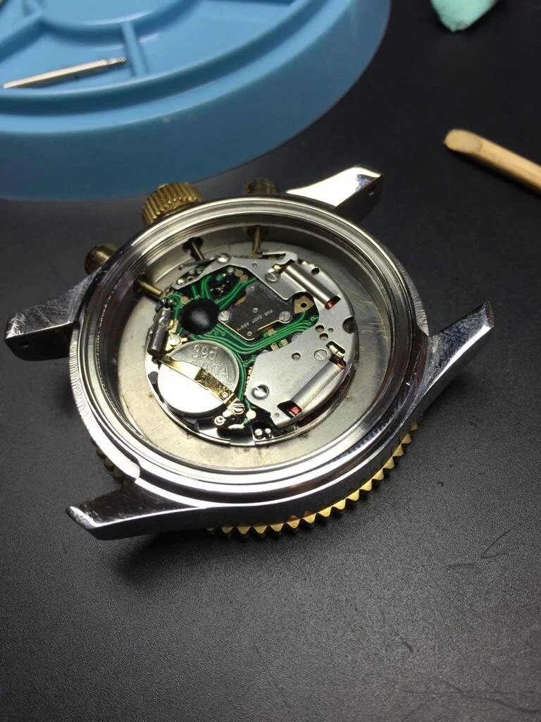 Marc Ecko watch E20001G1 repair. In for Battery, Reseal and water resistance test. 