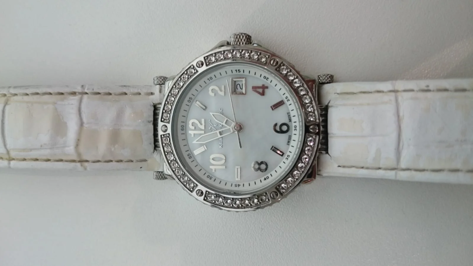 Klaus Kobec watch in for repair. New strap, bar fitting and service. Posted to us from Peterborough.